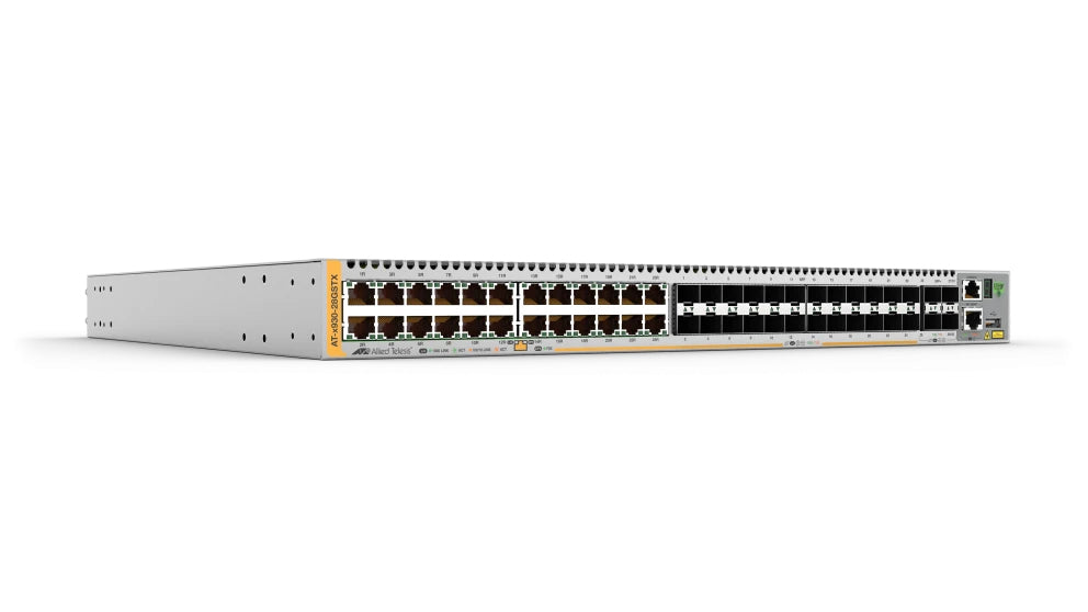 ALLIED L3 Stackable Dual PSU Switch 10/100/1000BASE-T ports x 24 Combo SFP/SFP+ slots x 4 Console port x 1 RJ45