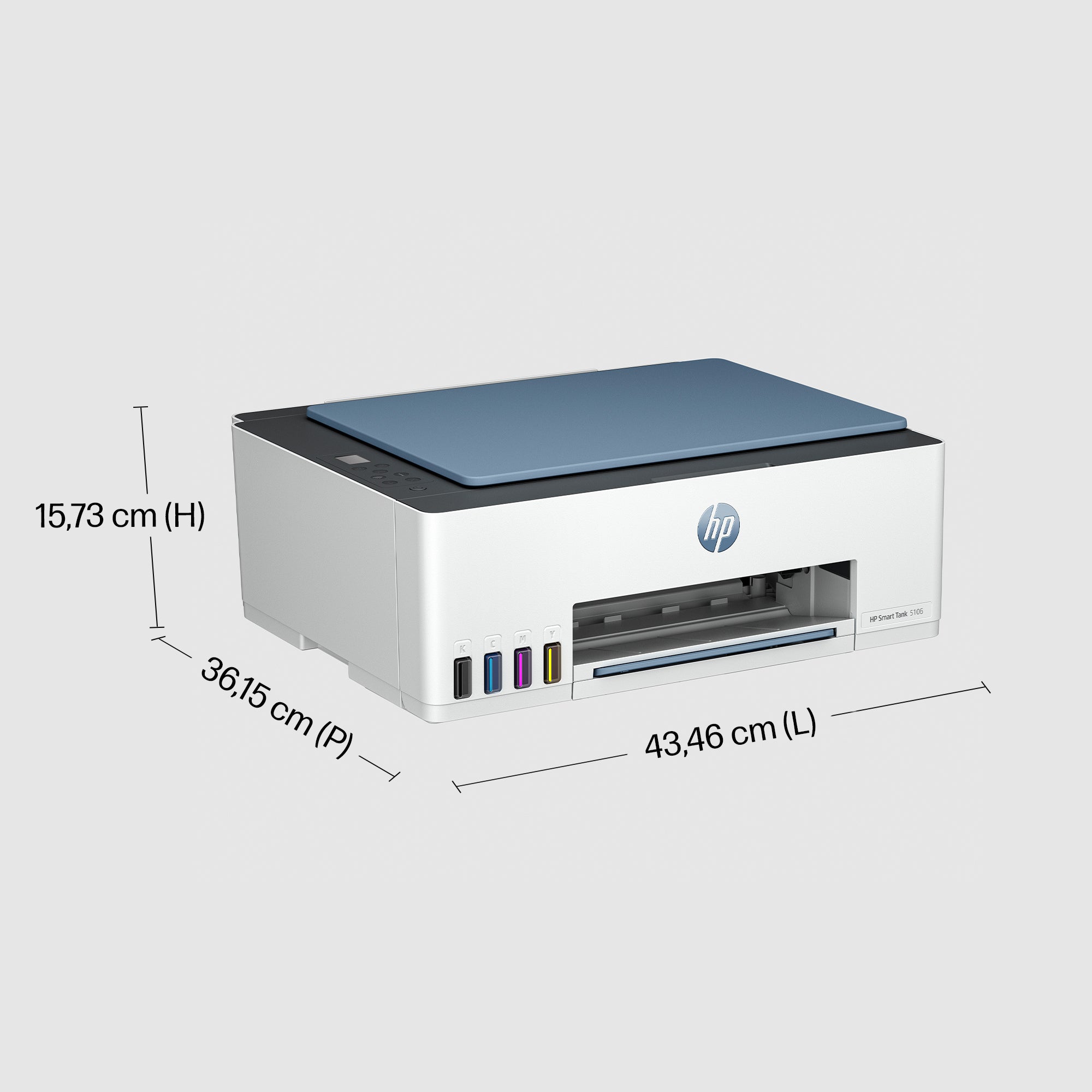 HP Smart Tank Imprimante Tout-en-un 5106, Couleur, Imprimante pour Maison et Bureau a domicile, Impression, copie, numérisation, Sans fil  Réservoir d’imprimant