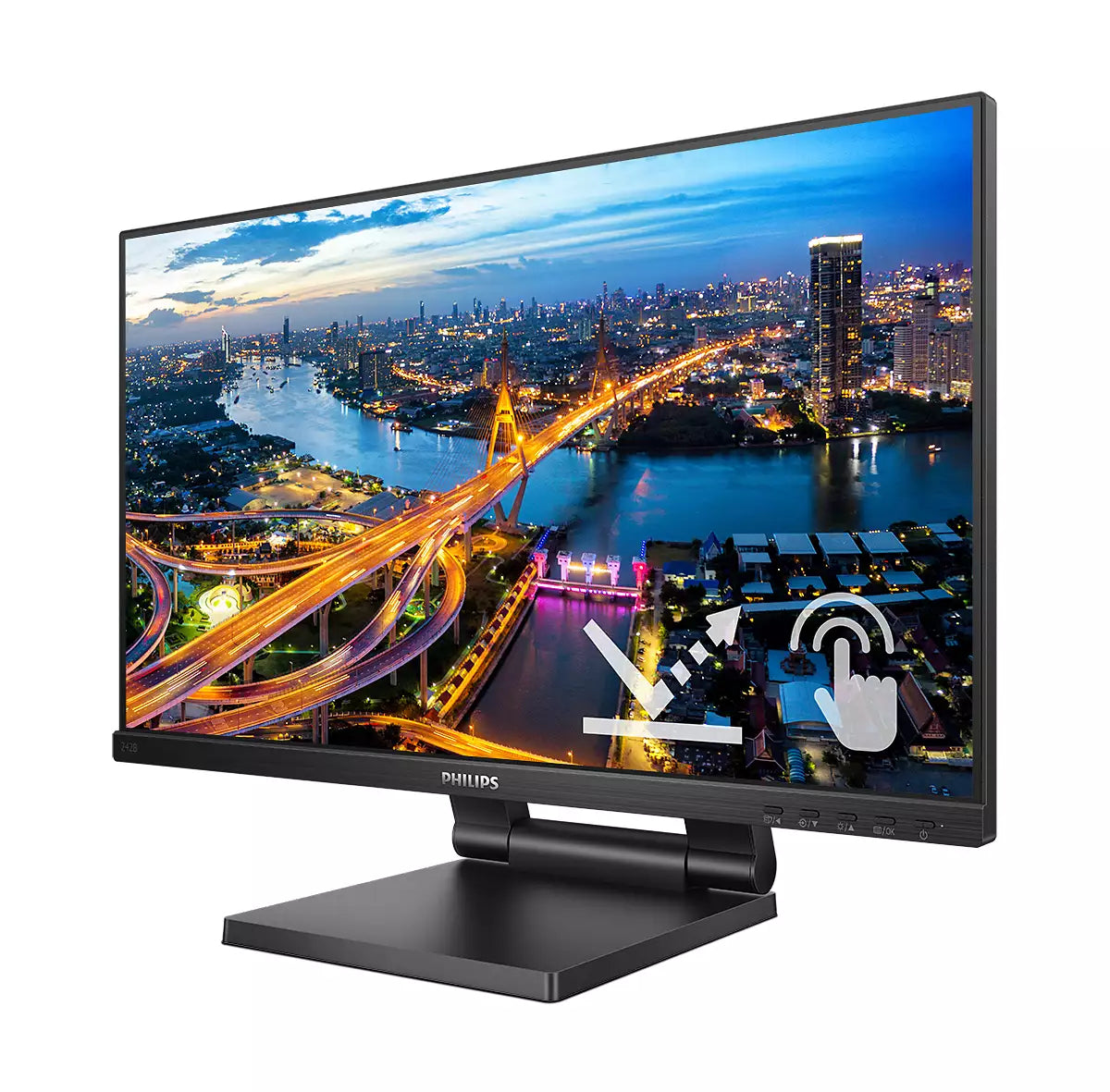 PHILIPS 242B1TC/01 23.8p IPS WLED 1920x1080 P-Cap In Cell Touch HDMI/Displayport 3x USB 3.2