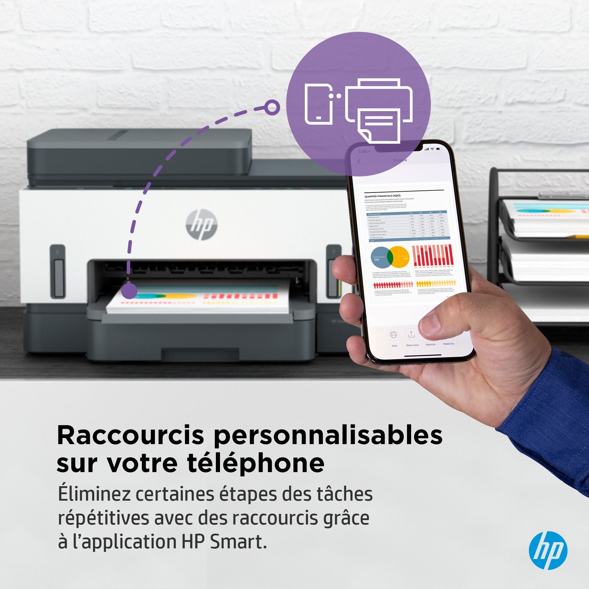 HP Smart Tank 7305 All-in-One MFP colour inkjet refillable A4 13ppm Copy 15ppm Print 250sheets USB LAN Wi-Fi Bluetooth