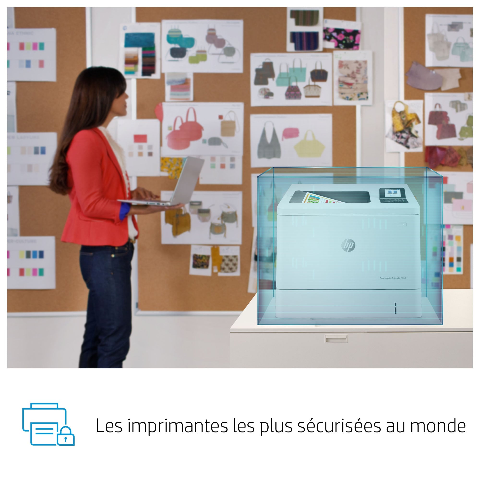 HP Color LaserJet Enterprise M554dn produit neuf emballage abimé A4 color laser USB 33ppm (P)