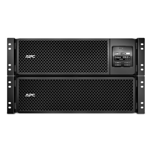 APC Smart-UPS SRT 10000VA RM UPS rack-mountable AC 230V 10 kW 10000VA Ethernet 10/100 USB output connectors 14 6U Black