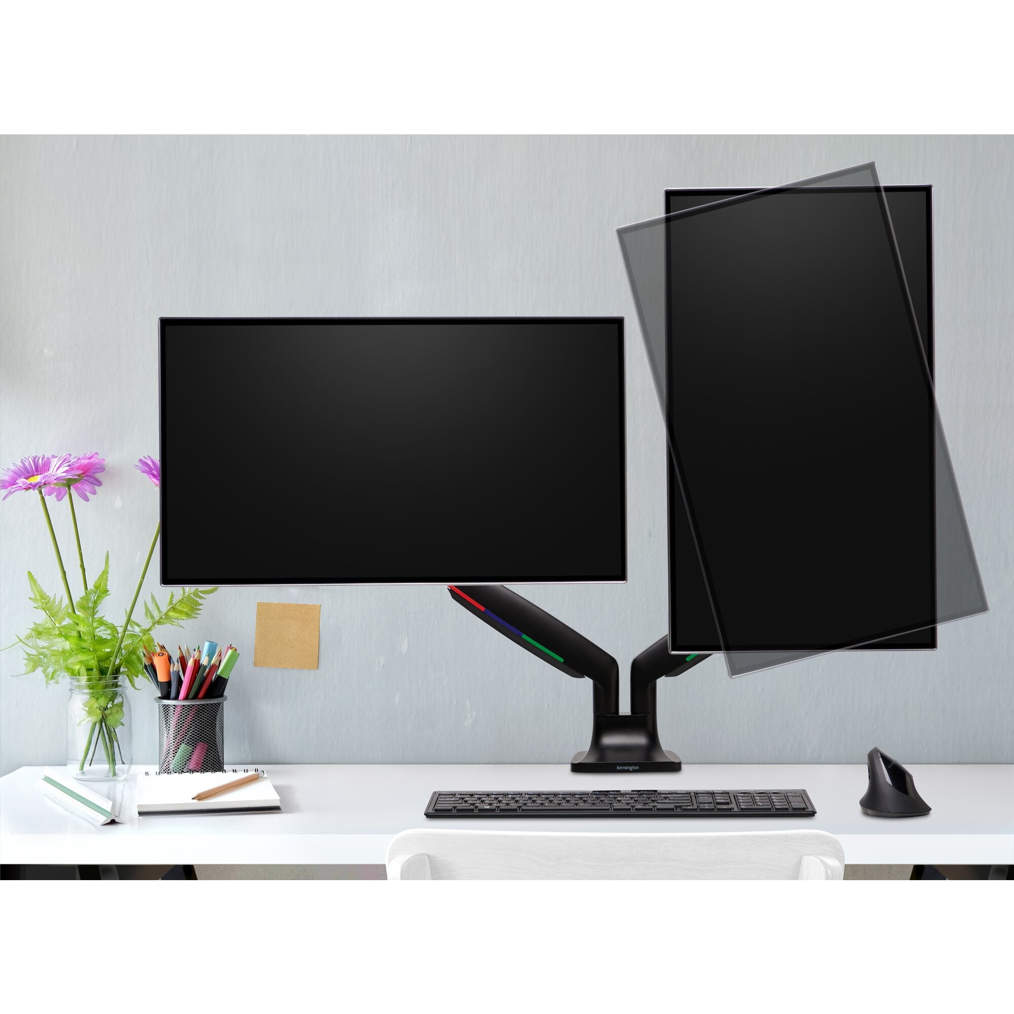 One-Touch Height Adjust Dual MonitArm