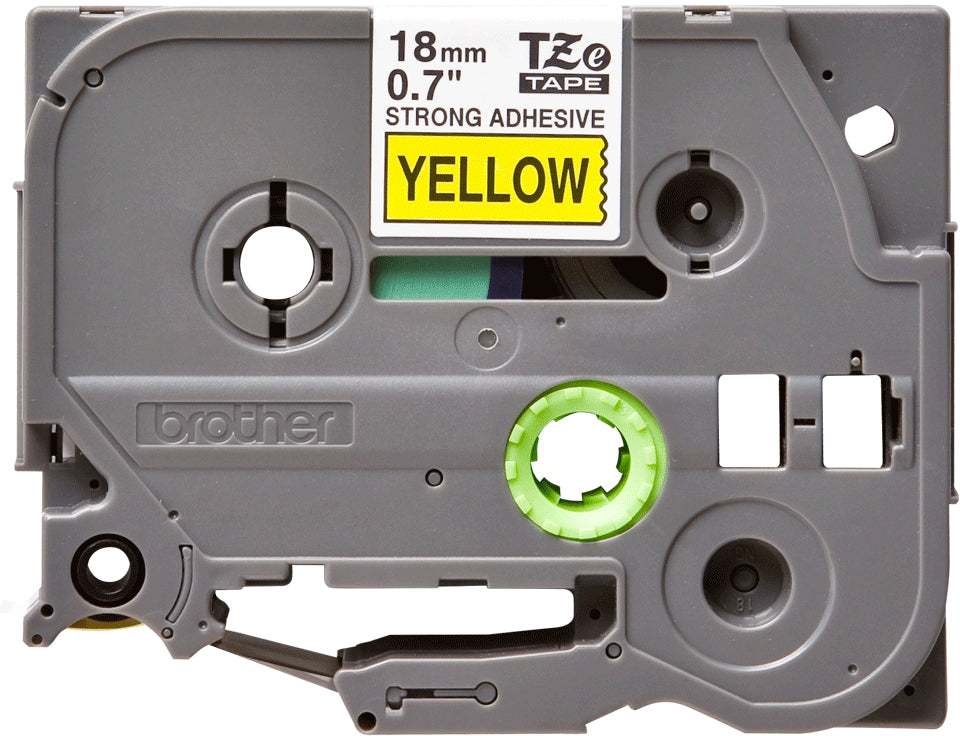 BROTHER P-TOUCH TZE-S641 noir sur jaune  18mm extra gluey