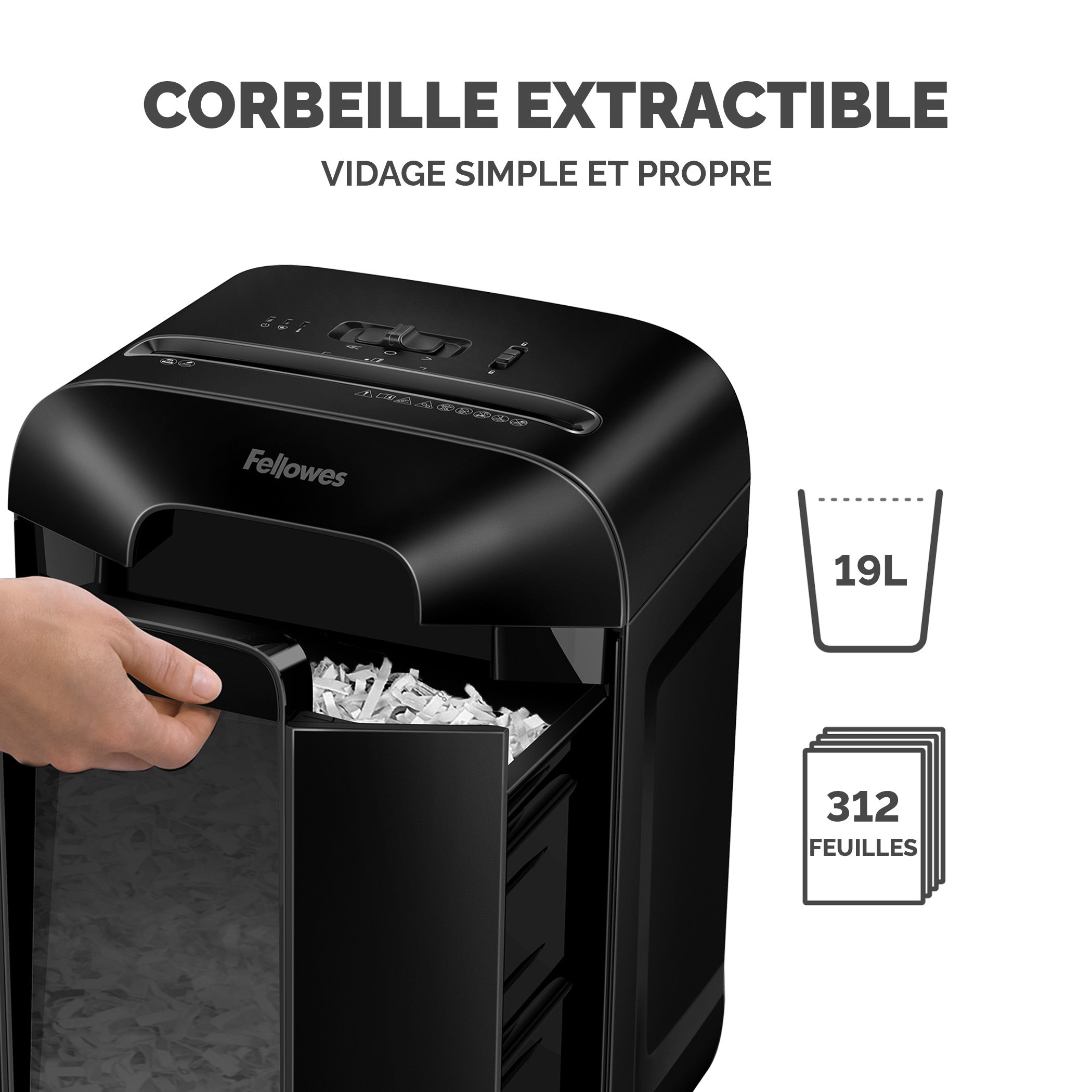 FELLOWES Powershred LX85 Shredder Cross Cut 230V EU