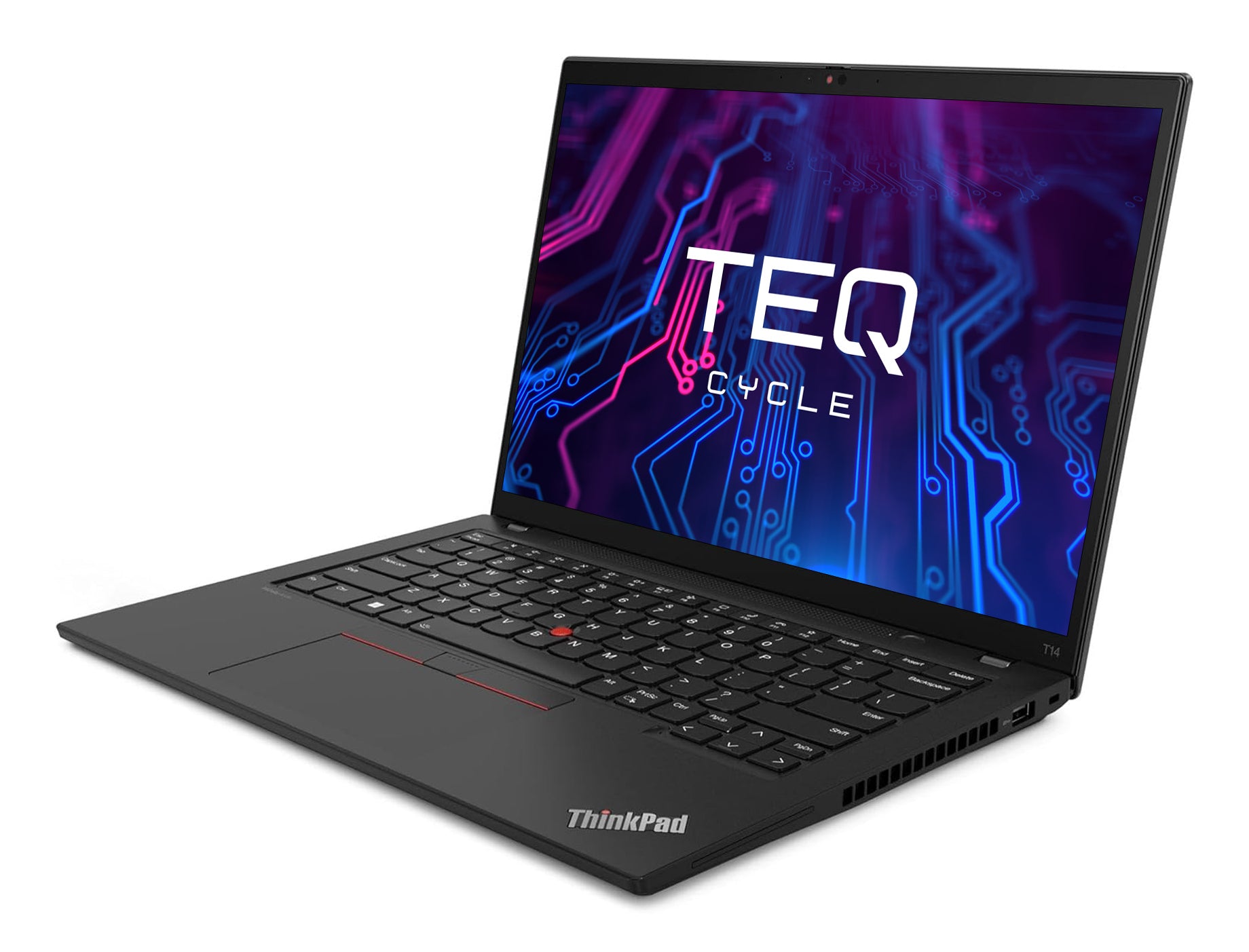 TEQCYCLE Premium - Lenovo Thinkpad T14 G4 Intel Core i7-1365U 14p FHD 16Go 256Go SSD W11P - PC Portable reconditionné garantie 2 ans