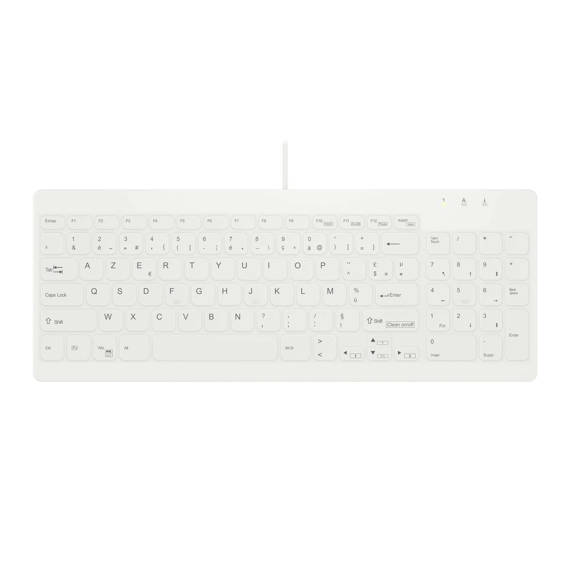 CONTOUR ACTIVE KEY Clavier filaire AK-C7012 FR blanc IP68