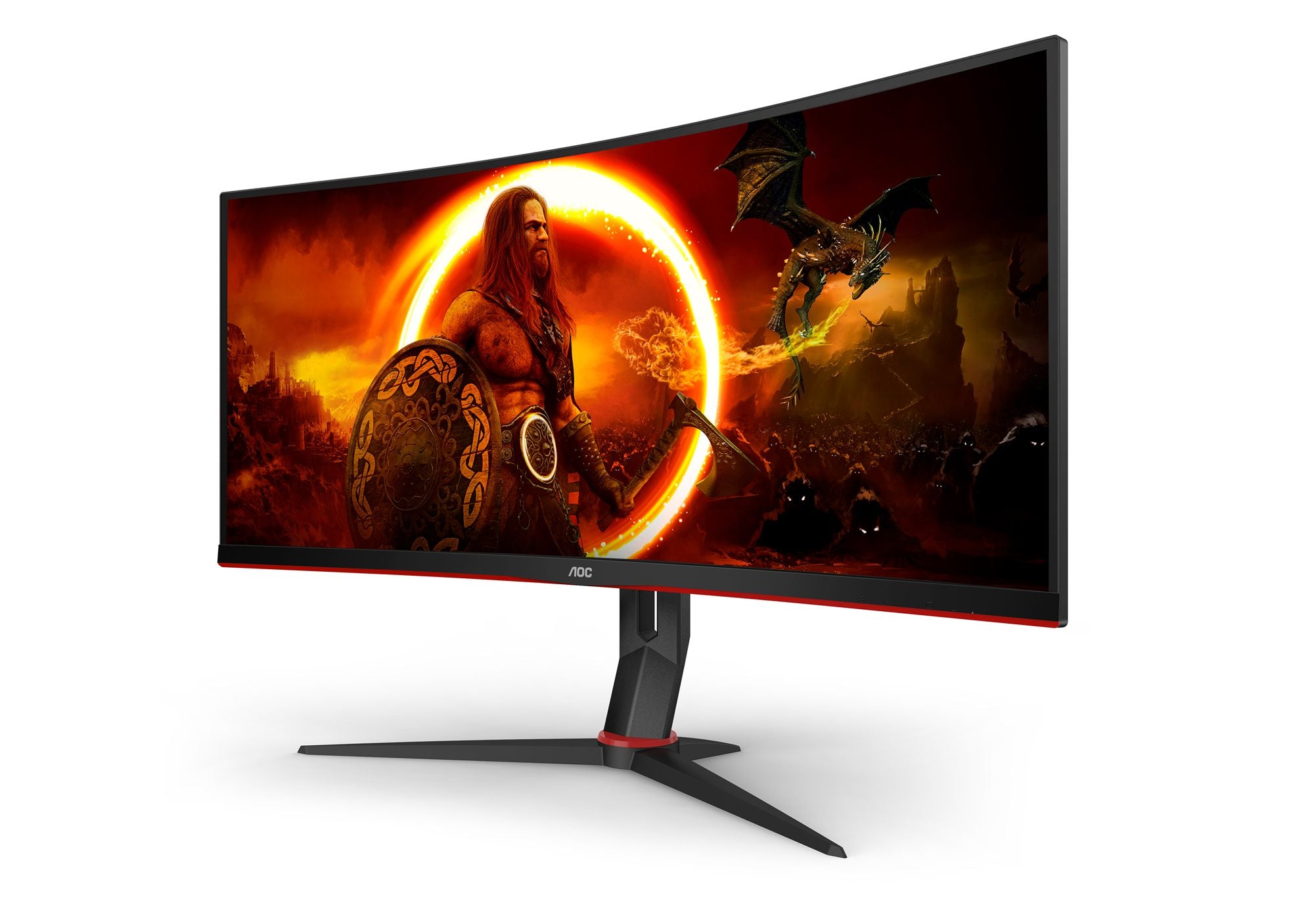 AOC CU34G2XP/BK 34p 3440x1440 VA 180hz High adjustable Stand HDR400 Freesync Premium USB HUB 4x3.0 2xDP 2xHDMI