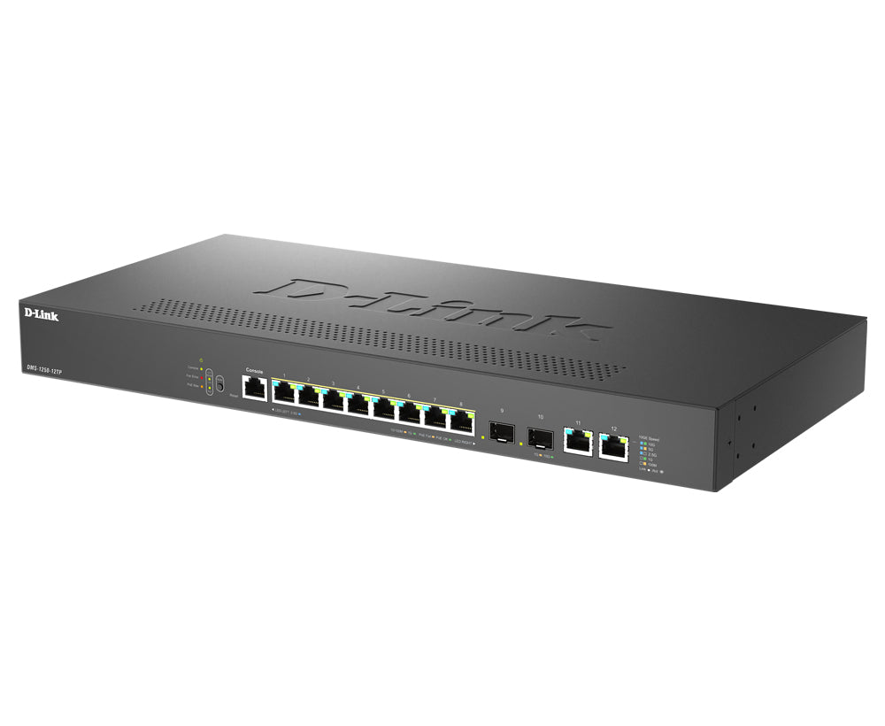 D-LINK Smart+ L2+ 8 ports 2.5 GbE PoE+ and 2 ports Multigiga 10 GbE + 2 ports 10 GbE SFP+ - Budget PoE 240 W