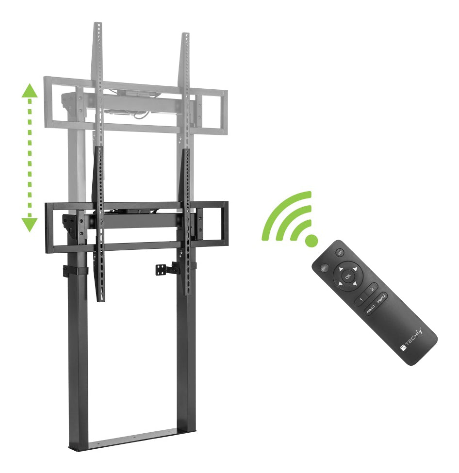 "Techly ICA-TR68MW Support de télévision électrique sur pied 55-100"" jusqu'a 120kg avec télécommande"