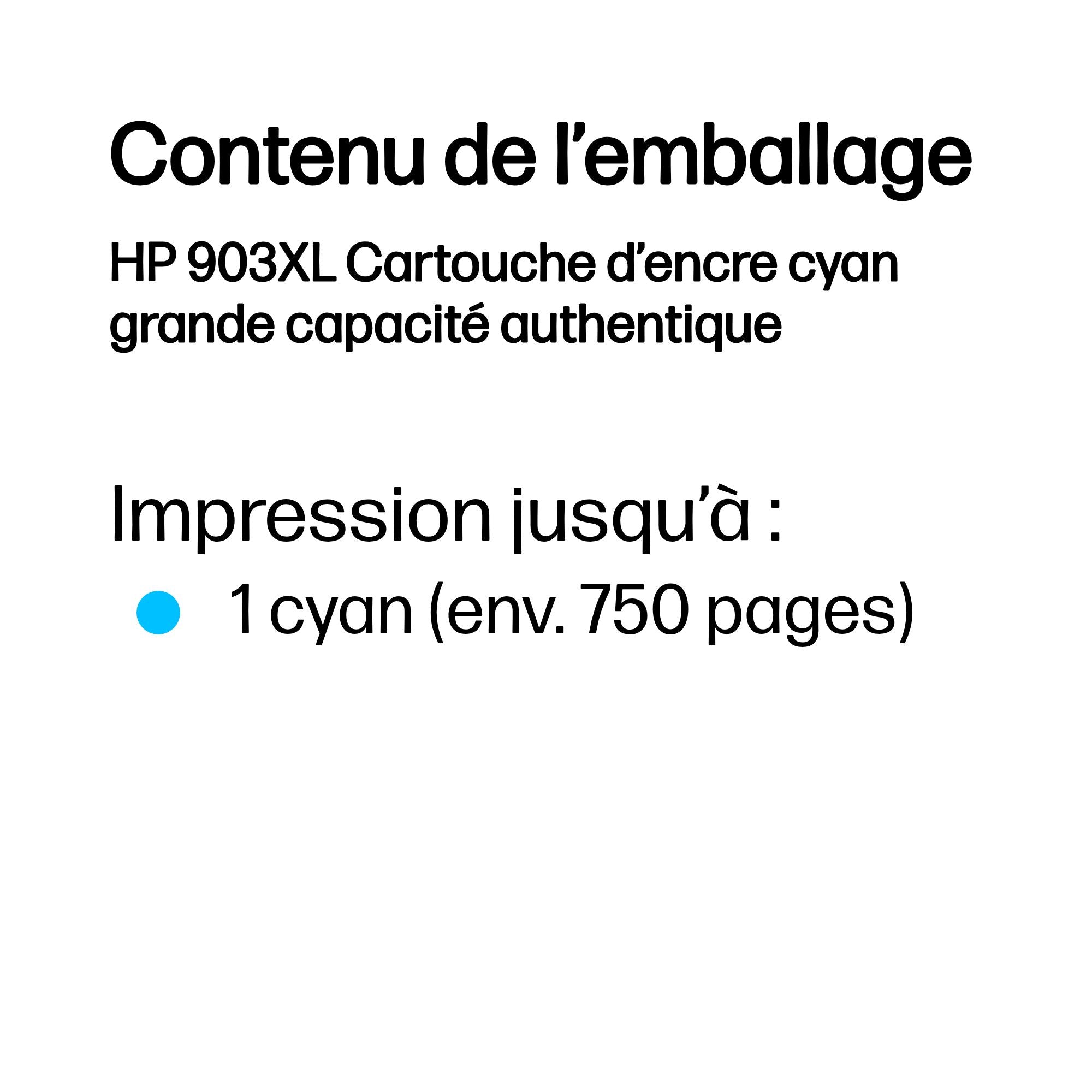 HP original Ink cartridge T6M03AE 301 903XL High Yield Cyan BLISTER