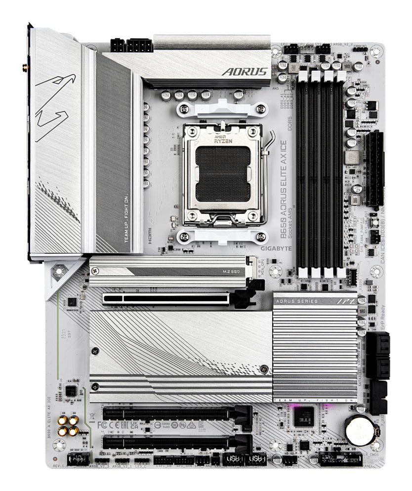 GIGABYTE B650 AORUS ELITE AX ICE carte mere AMD B650 Emplacement AM5 ATX