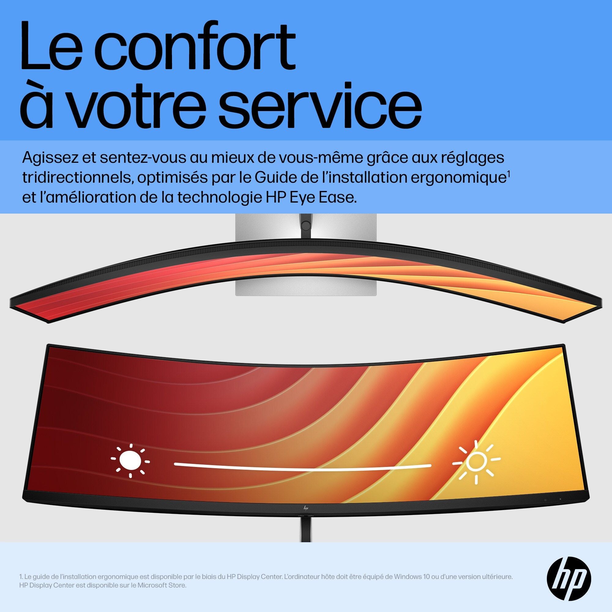 HP Écran incurvé E45c G5 44.5p DQHD 5120x1440 HDMI USB-C DisplayPort