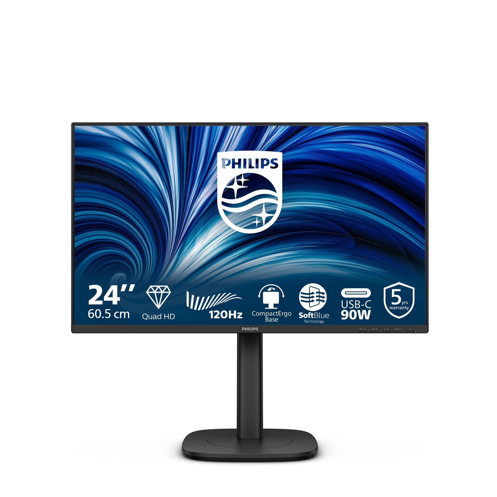 PHILIPS 24B2U3601/00 23.8p IPS QHD 120Hz 350cd/m2 4ms HDMI2.1 DP USB-C DP ALT PD90W RJ45 USB HUB