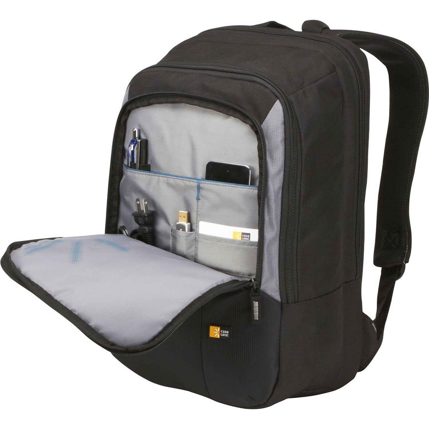 Case/Nylon 17" Value Backpack Black/Grey
