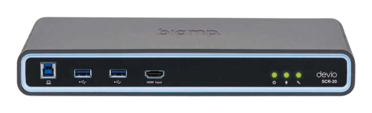 Biamp Conferencing hub and microphone; includes Devio SCR20 hub and one TCMXEX ceiling microphone White (quantity 111)