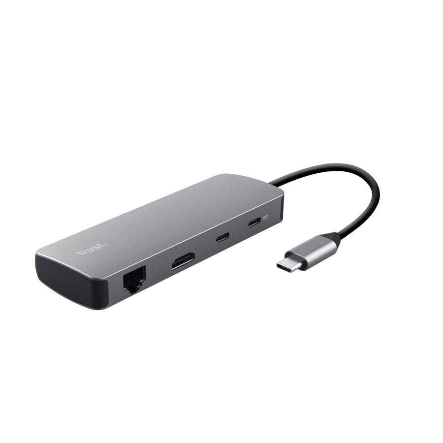 TRUST Adaptateur DALYX USB-C 8 en 1 2 USB-C 2 USB 1 HDMI 1 SD + 1 micro SD Card 1 Ethernet