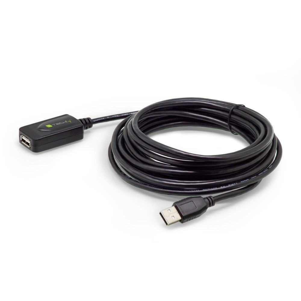 Techly IUSB-REP220TY3 Câble d'extension actif USB 2.0 USB-A mâle vers USB-A femelle 20m