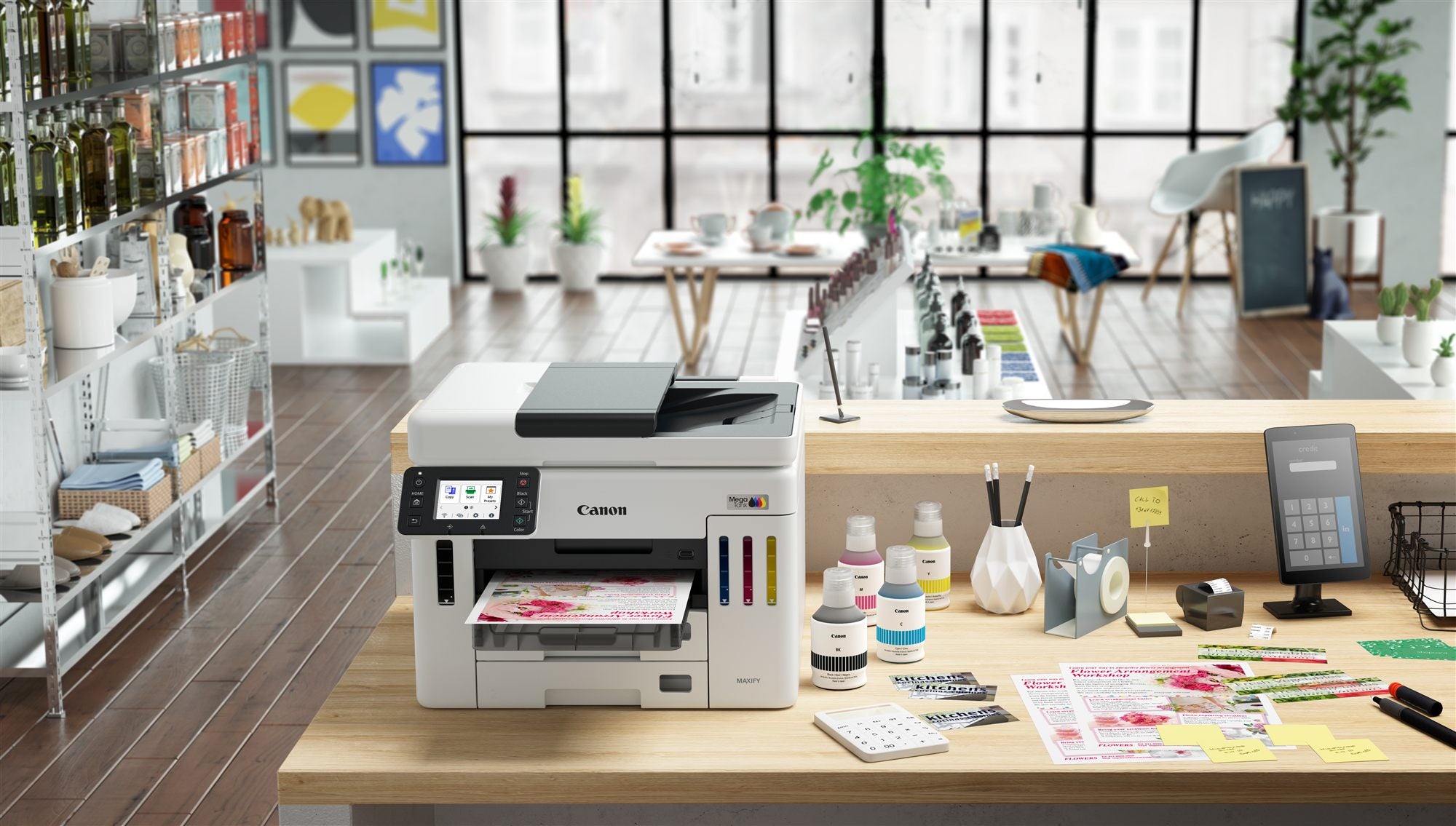 CANON MAXIFY GX7150 MegaTank MFP colour inkjet CISS Legal 216x356mm A4 24ipm Print 600sheets USB Wi-Fi LAN