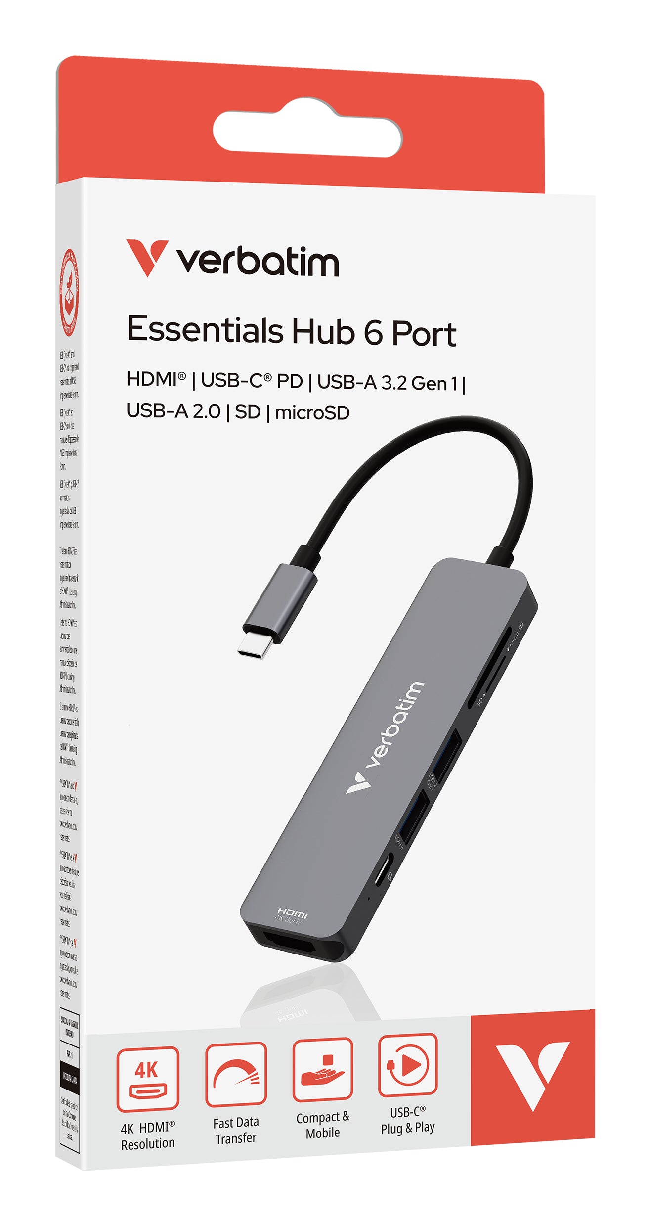 USB-C Essentials Multiport Hub 6 Port w
