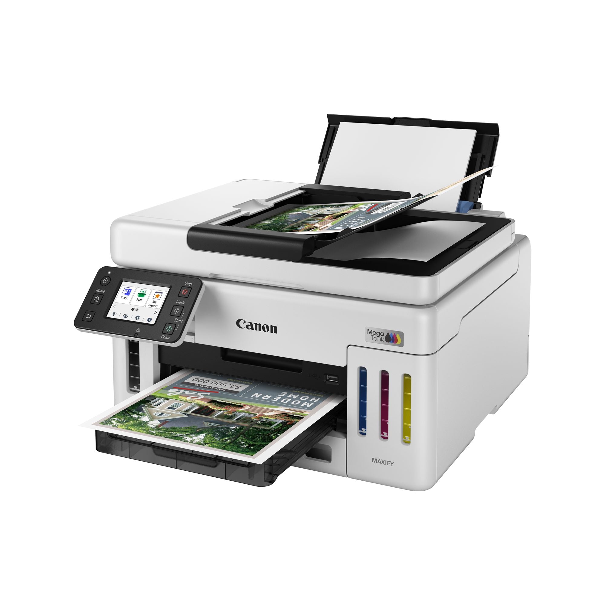 CANON MAXIFY GX6150 MegaTank MFP colour inkjet CISS Legal 216x356mm A4 24ipm Print 350sheets USB Wi-Fi LAN