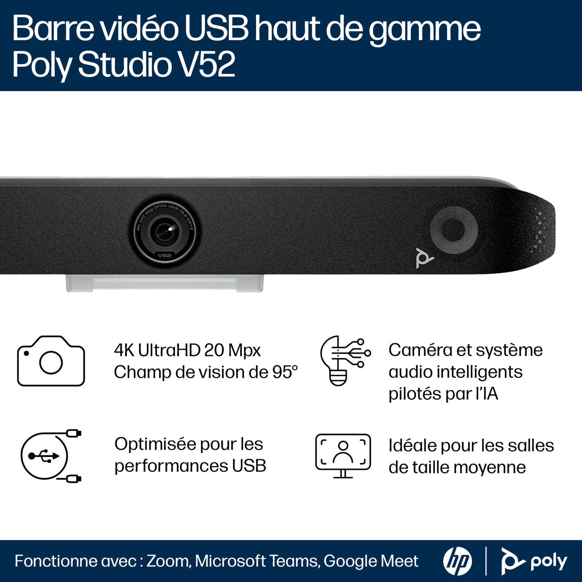 Poly Studio V52 USB Video Bar - EU