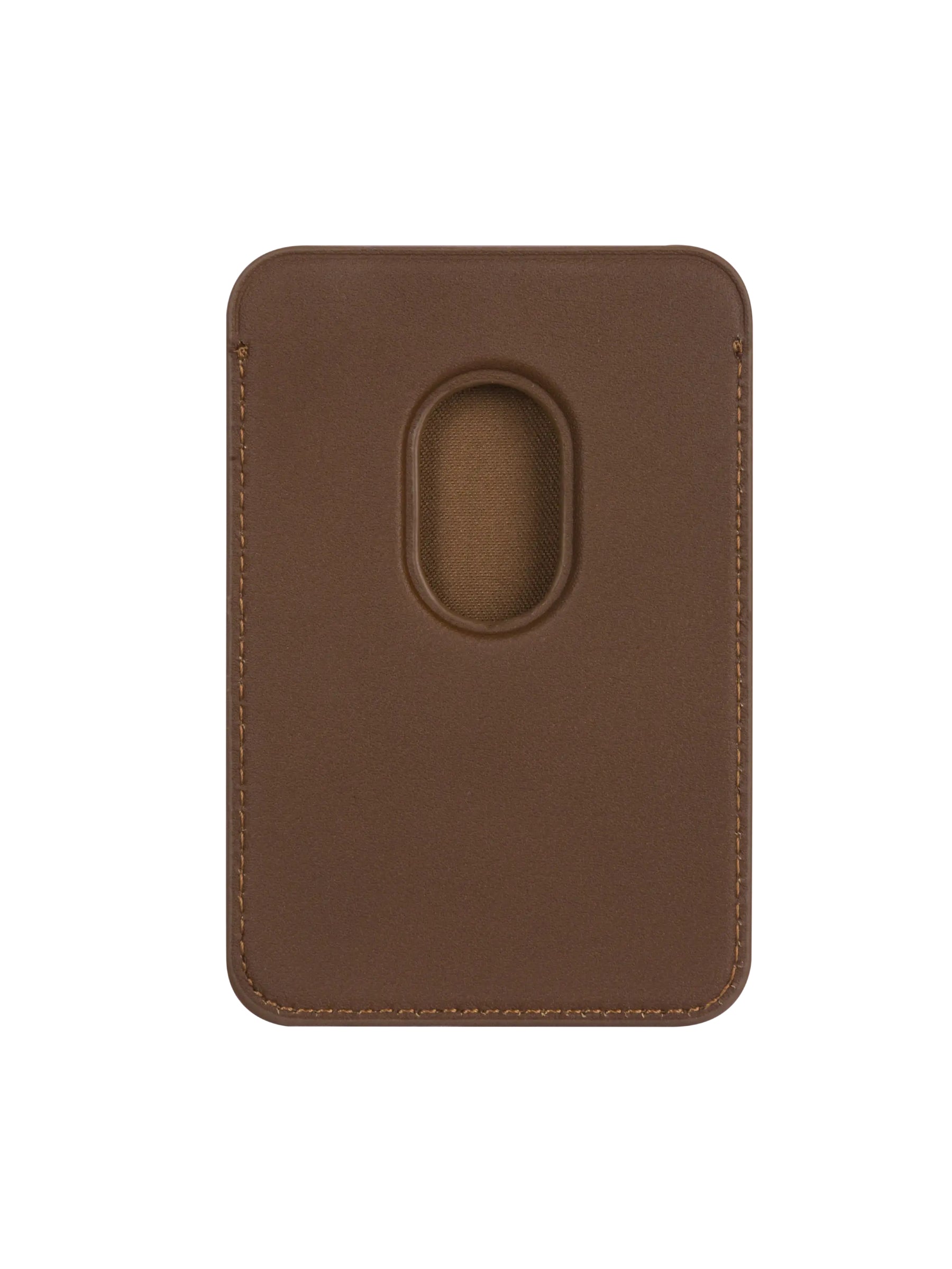 Leather wallet with MagSafe Dark Tan