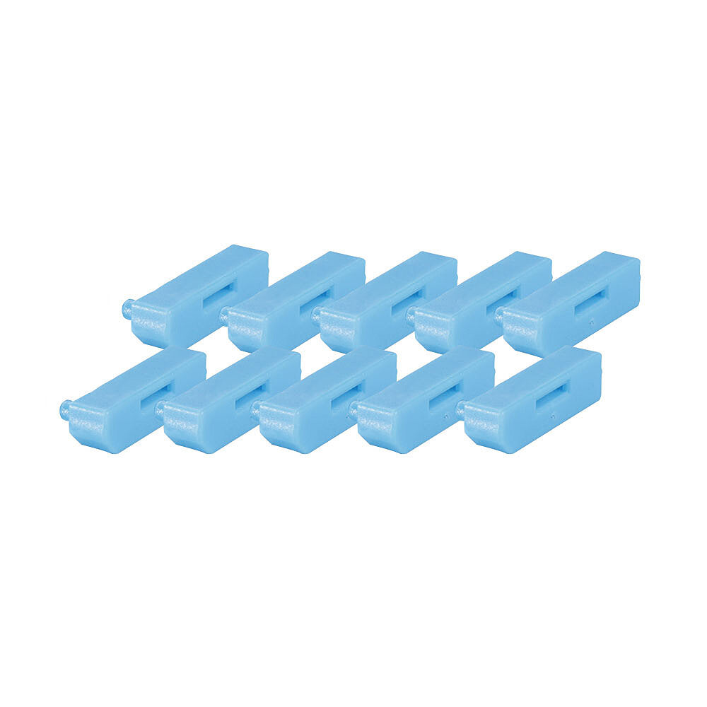 Lindy DP Port Blockers (without key) - pack of 10, Blue