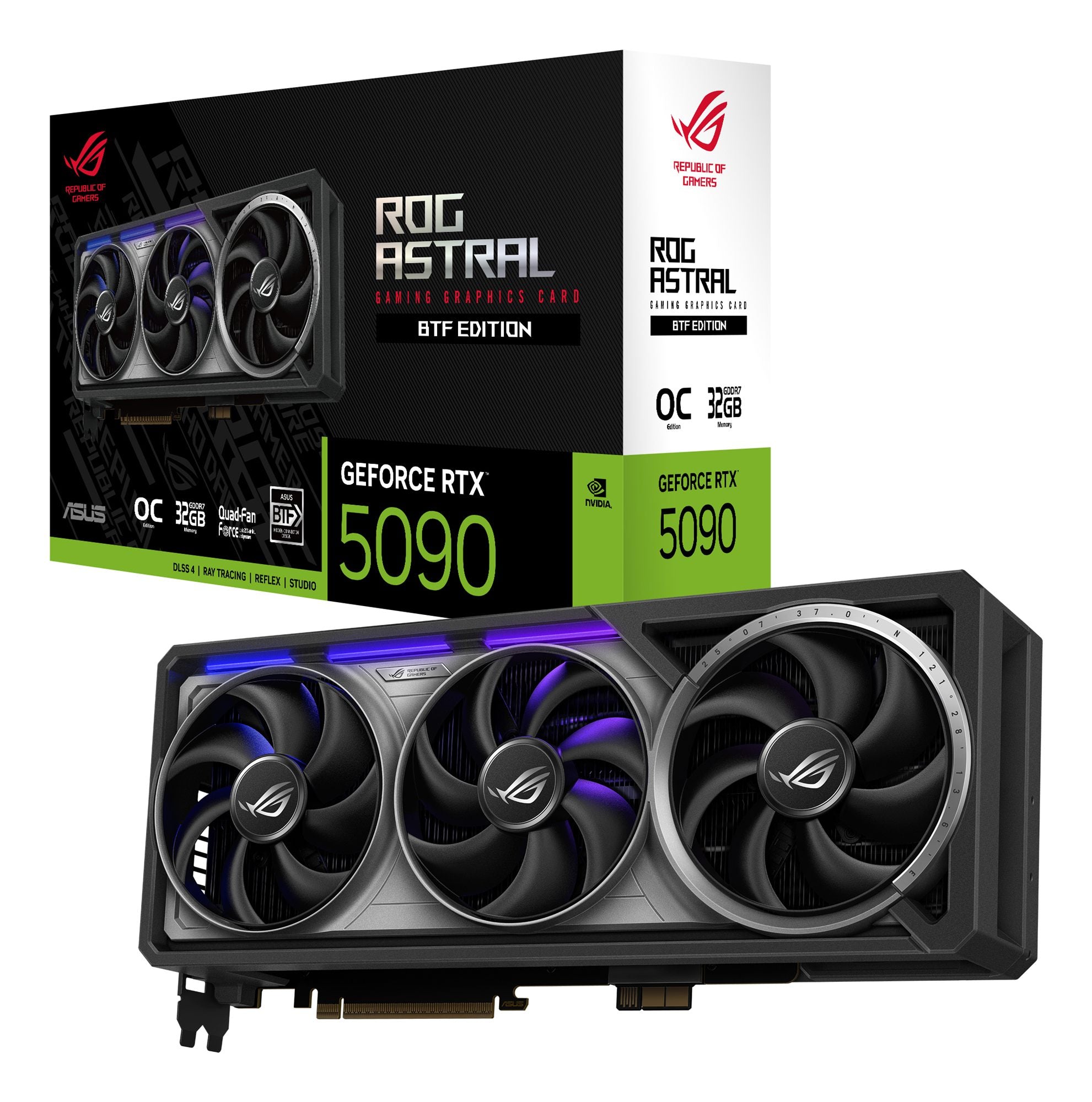 ASUS ROG Astral GeForce RTX 5090 BTF OC Edition Gaming Graphics Card PCIe 5.0 32Go GDDR7 HDMI 2.1 DP 2.1