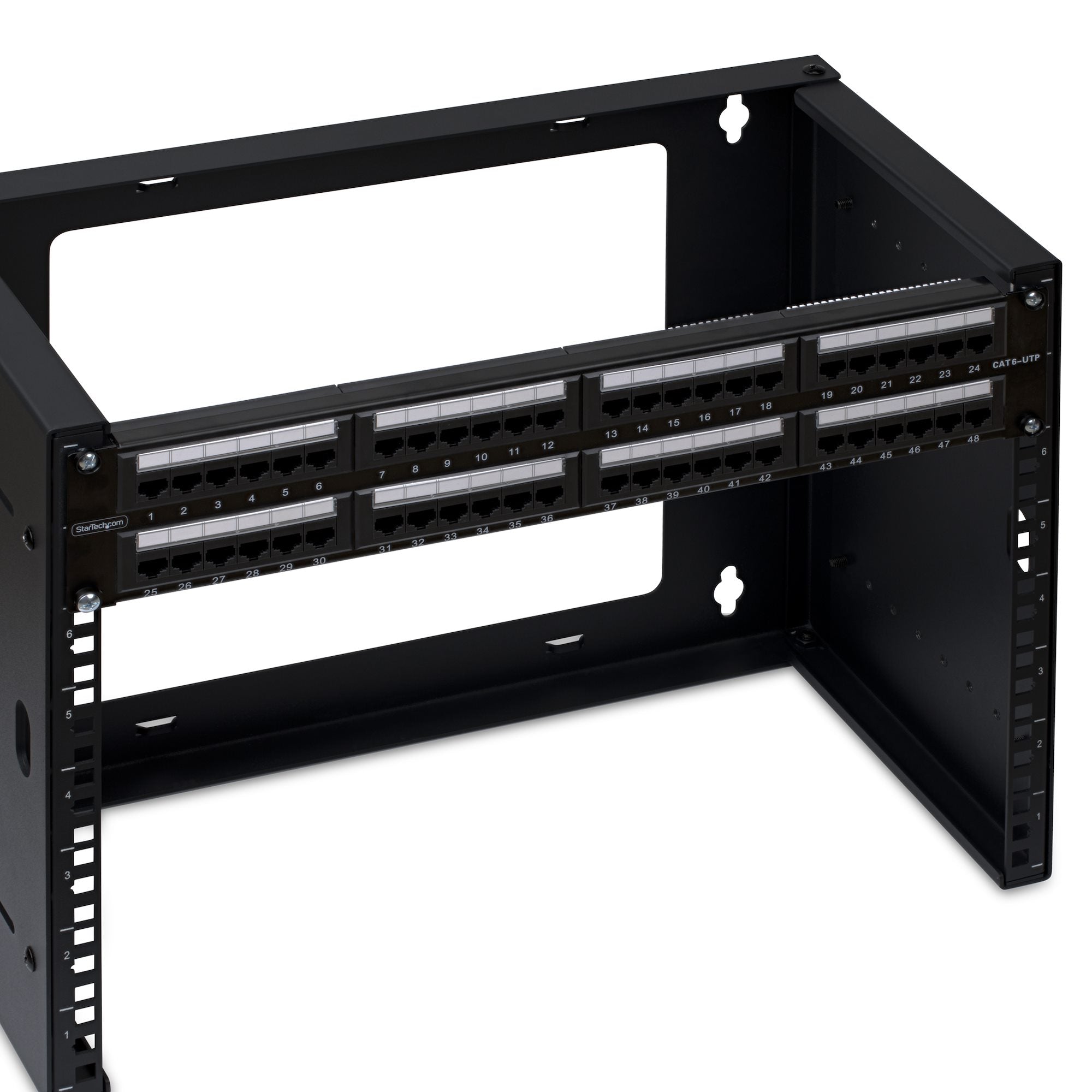 48-Port 2U Rackmount Cat6 Patch Panel