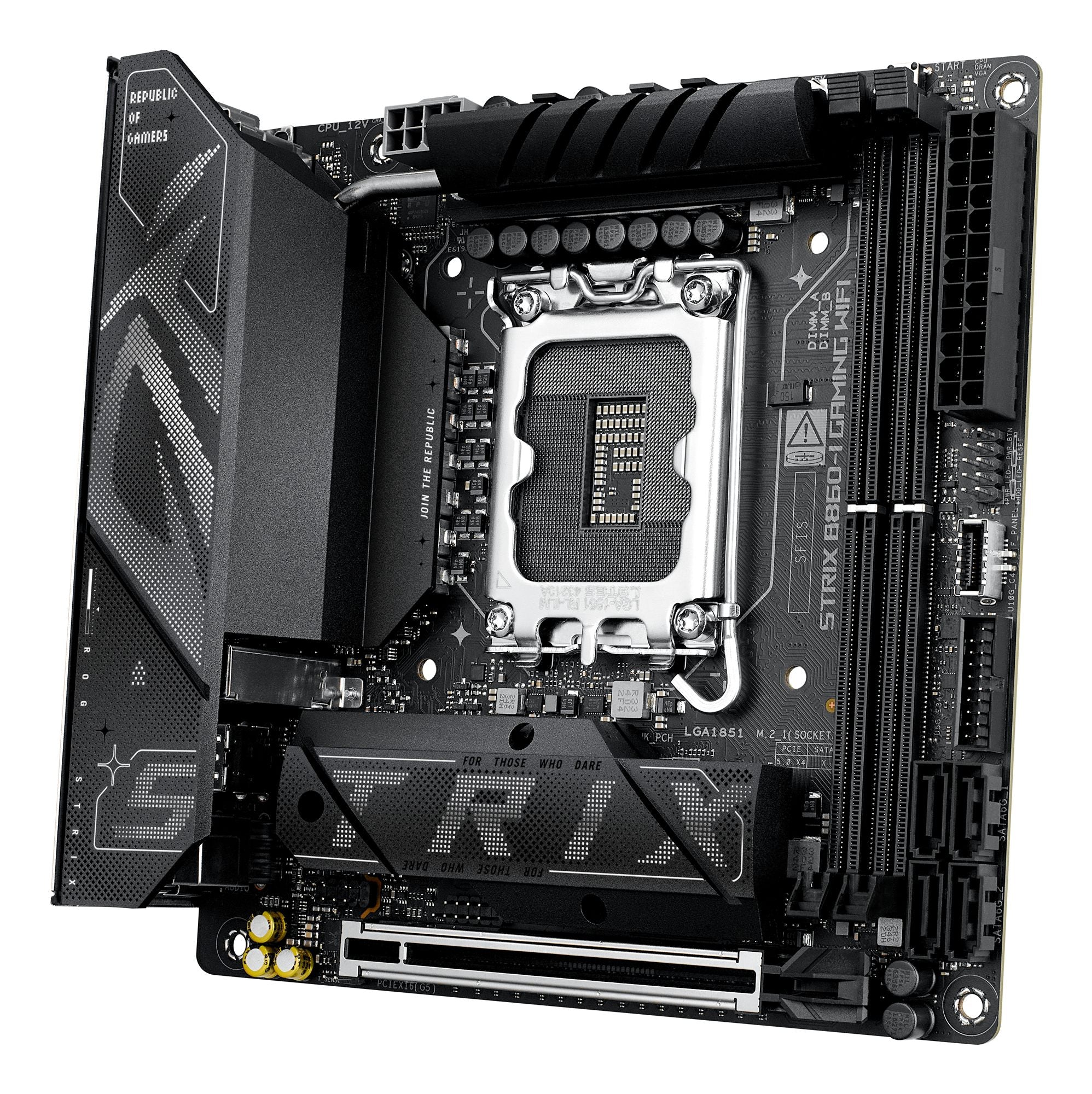 ASUS ROG STRIX B860-I GAMING WIFI LGA1851 DDR5 mini ITX MB 1xHDMI 1xDP 1xThunderBolt 2xM.2 4xSATA