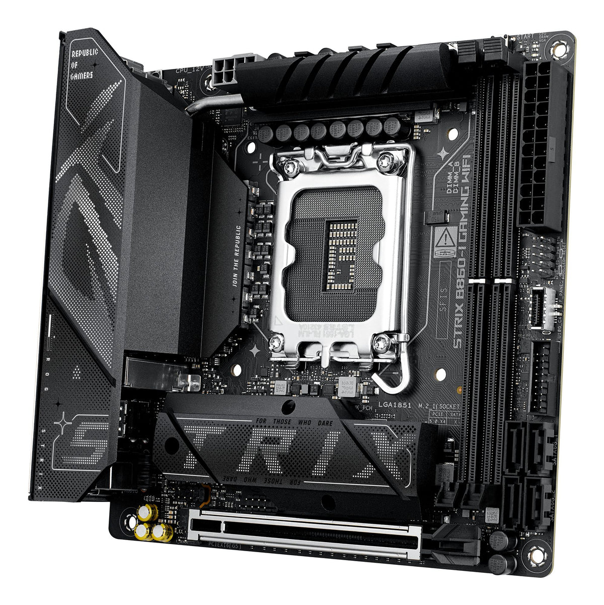ASUS ROG STRIX B860-I GAMING WIFI LGA1851 DDR5 mini ITX MB 1xHDMI 1xDP 1xThunderBolt 2xM.2 4xSATA