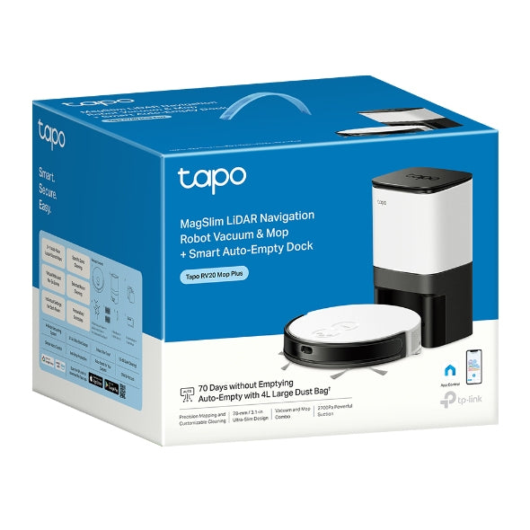 TP-Link Tapo RV20 Mop Noir, Blanc