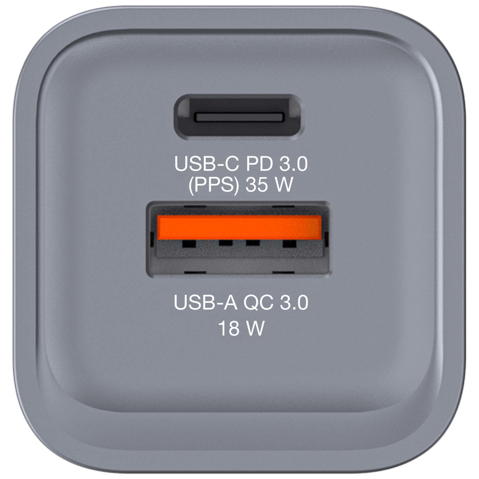 GNC-35 GaN Charger 2 Port 35W USB A/C E