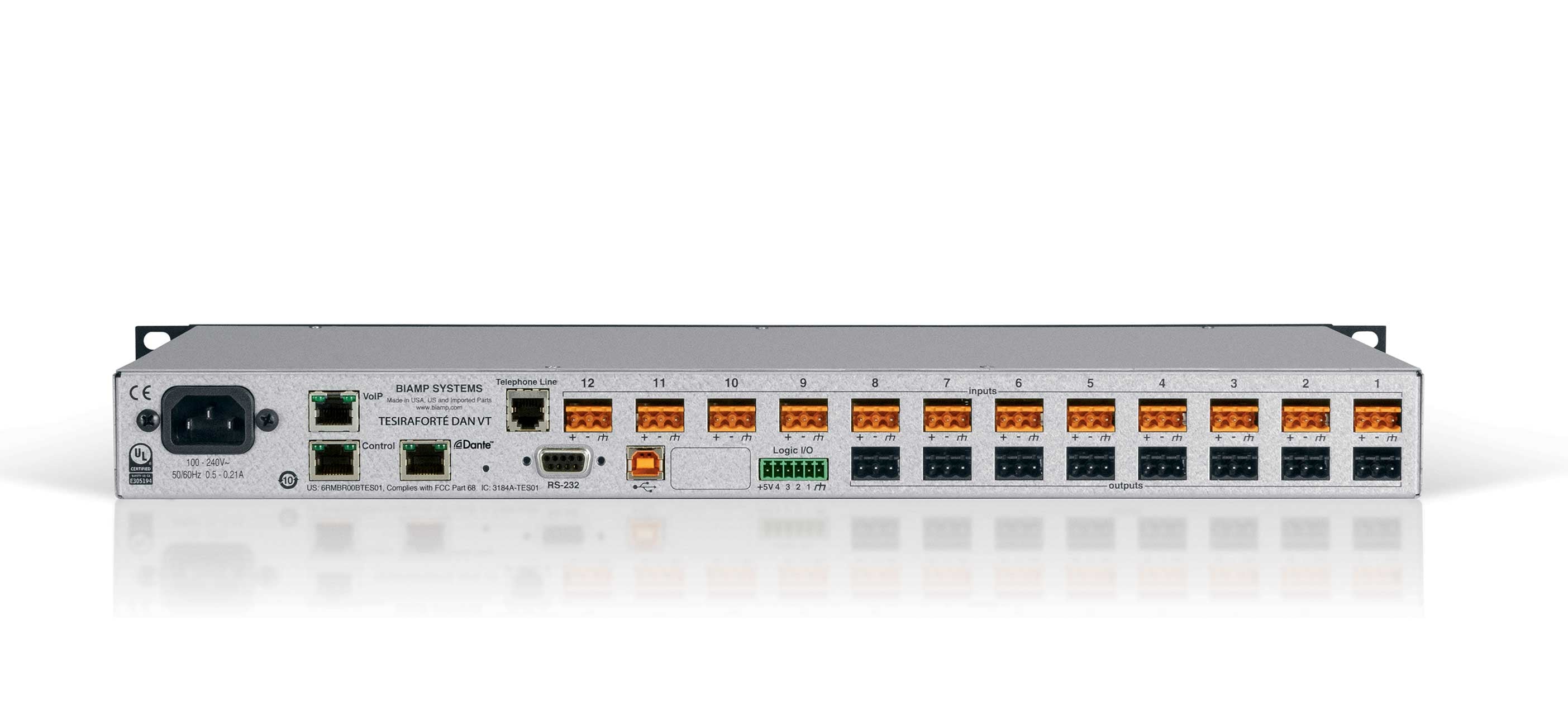 Biamp TesiraFORTE DAN VT Fixed I/O DSP Analogue Processor