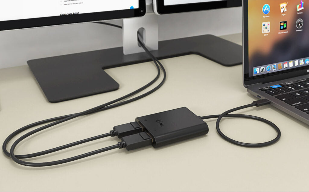I-TEC USB-C Dual 4K/60Hz single 8K/30Hz DP Video Adapter 2x DP Port