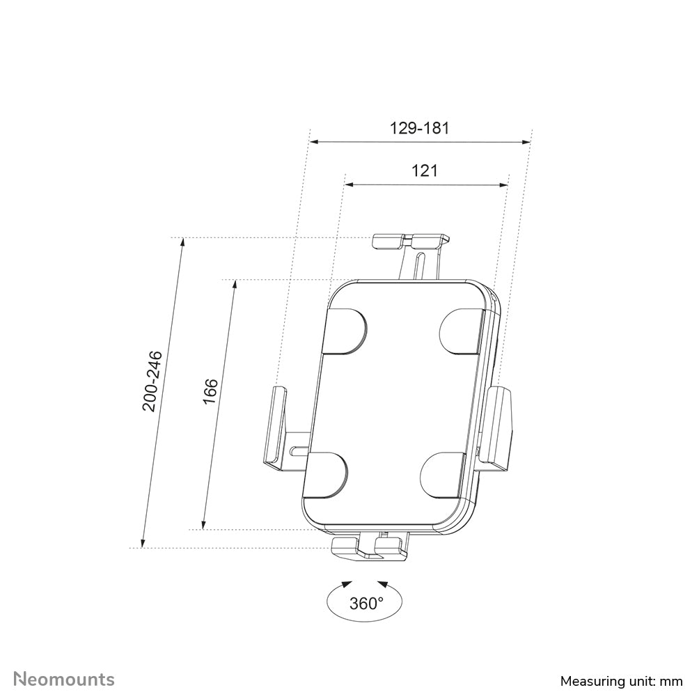 NEOMOUNTS WL15-625WH1 Support mural pour tablette 7.9-11p - verrouillable - universel