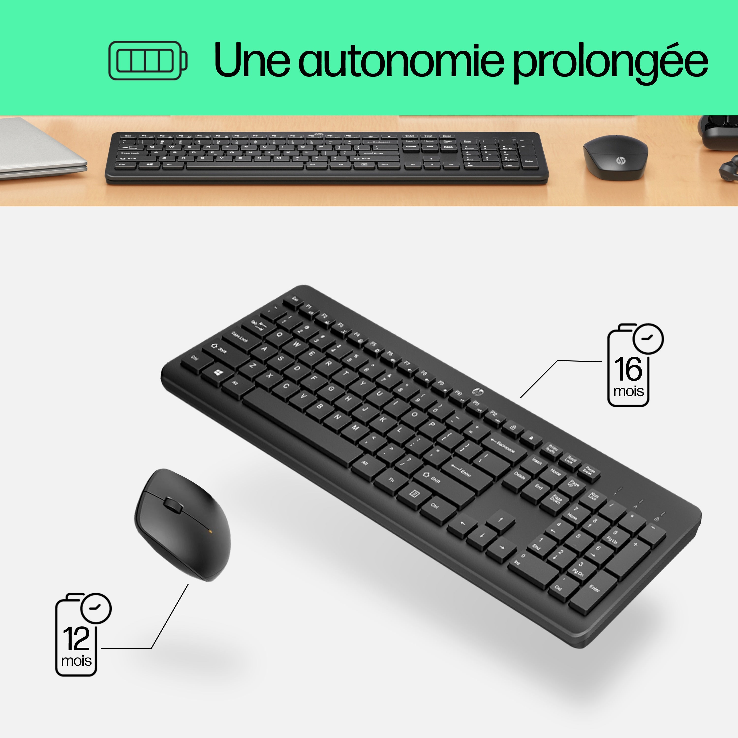 HP 230 WL Mouse+KB Combo EMEA-INTL Engl
