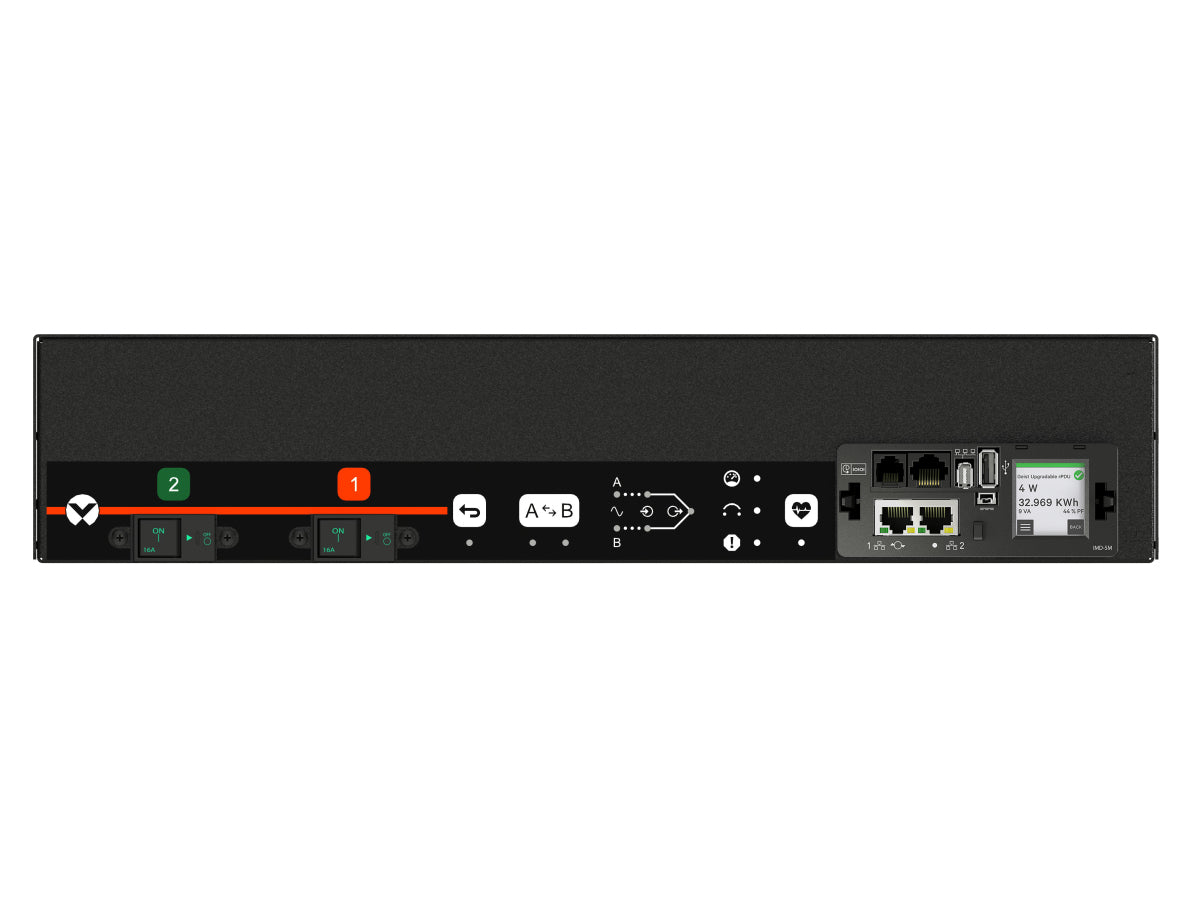 Vertiv Geist AGS5M2R6-12CF13-3PS6PS6B211-D unité de distribution d'énergie 12 sortie(s) CA 0U Noir