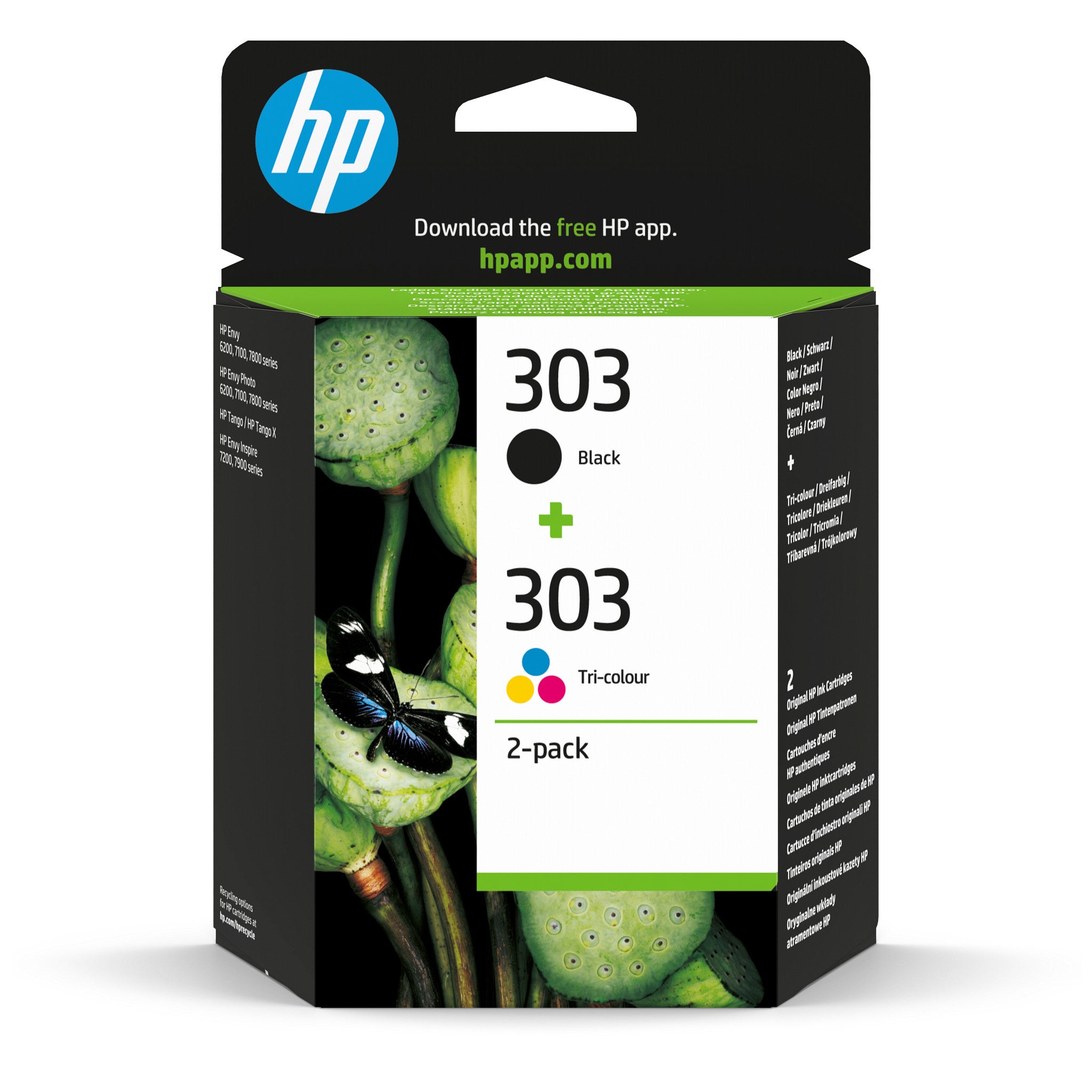 HP 303 Black/Tri - Color Original Ink Cartridge 2-Pack