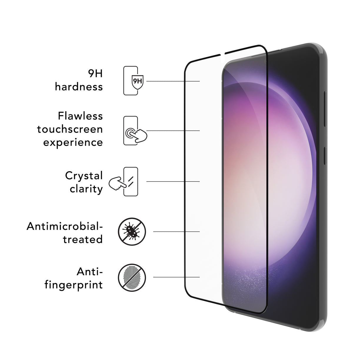eco-shield Galaxy S23 BLK edge