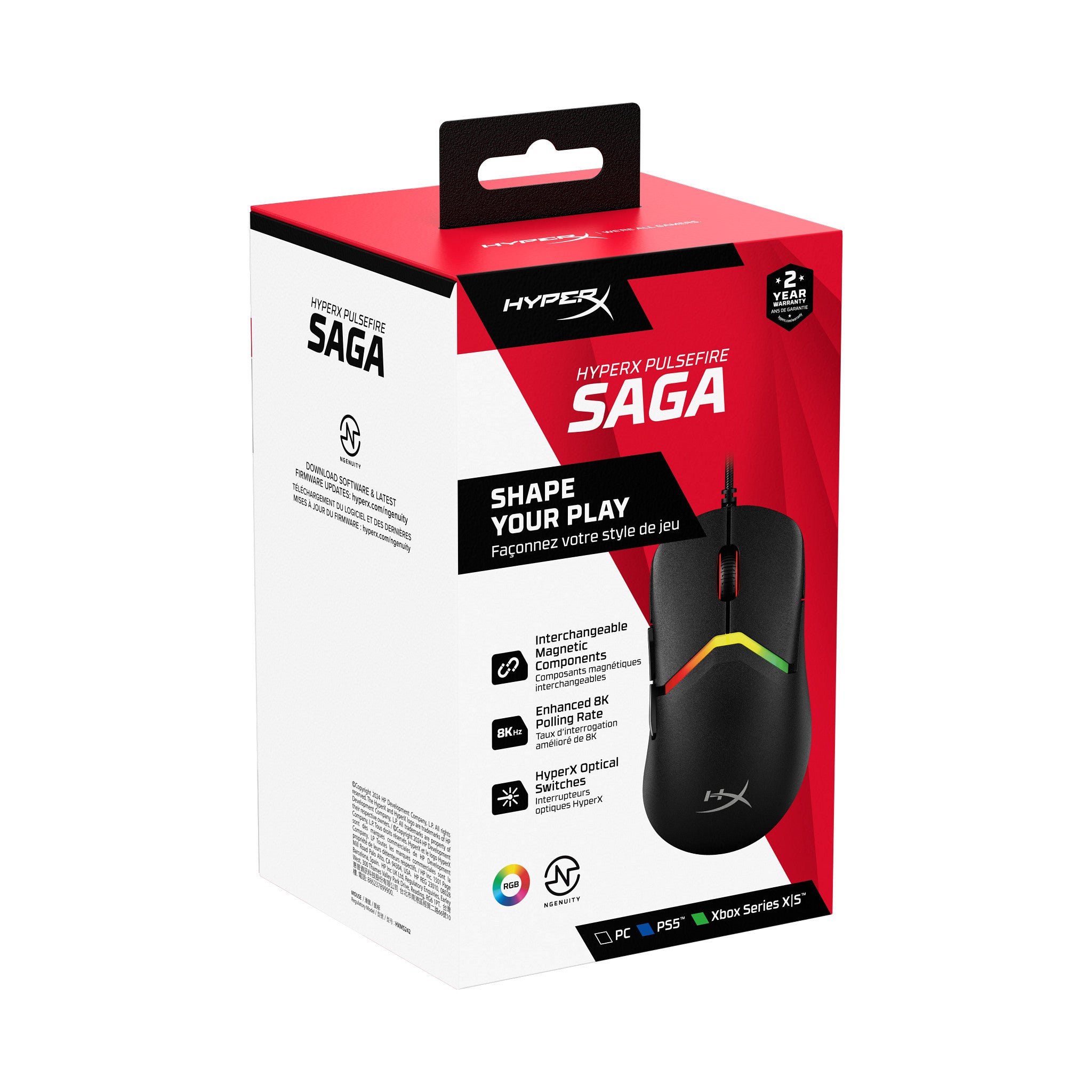 Souris Gaming HyperX Pulsefire Saga (Noire)
