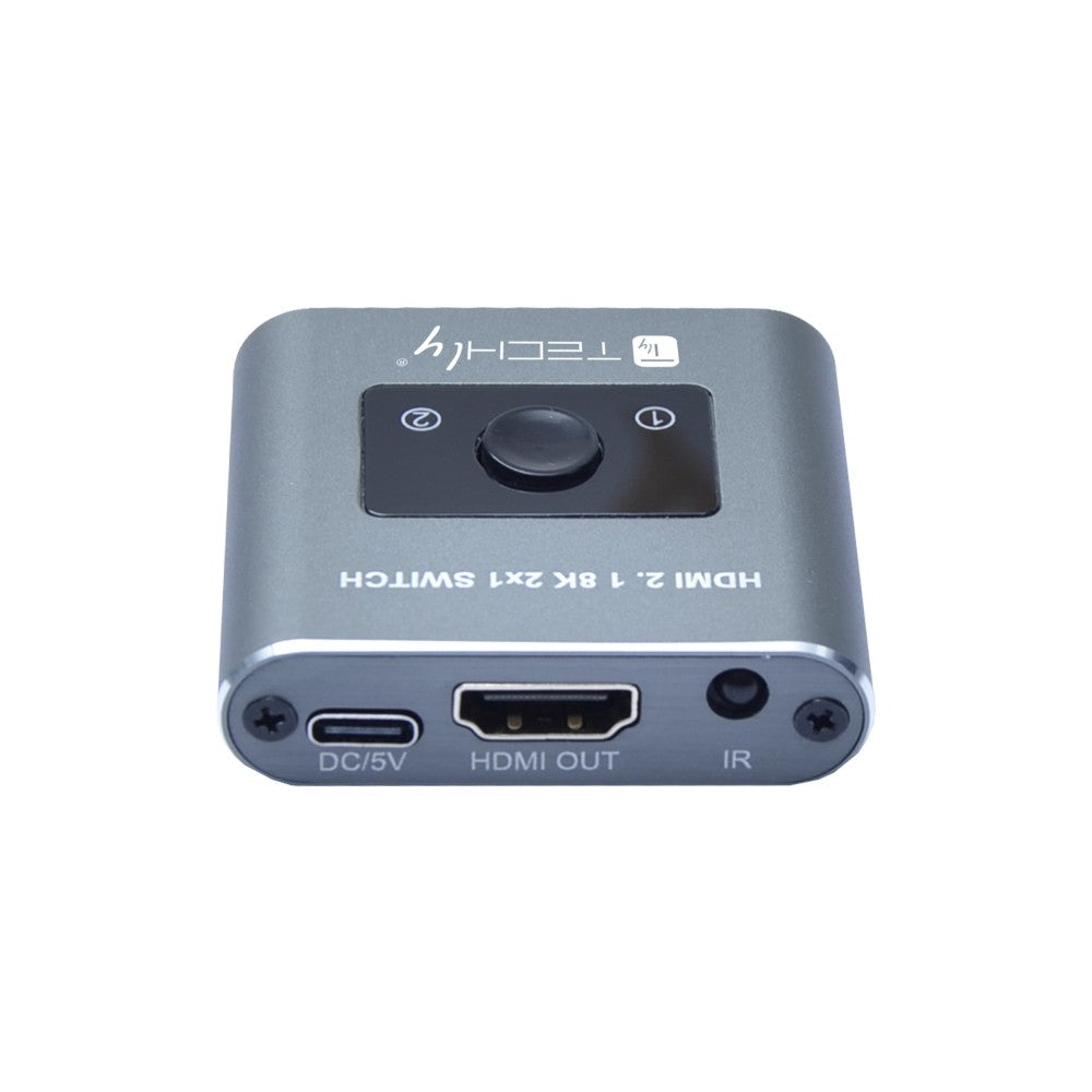 Techly IDATA HDMI-2128KT Commutateur HDMI 2.1 2x1 8K60Hz avec télécommande