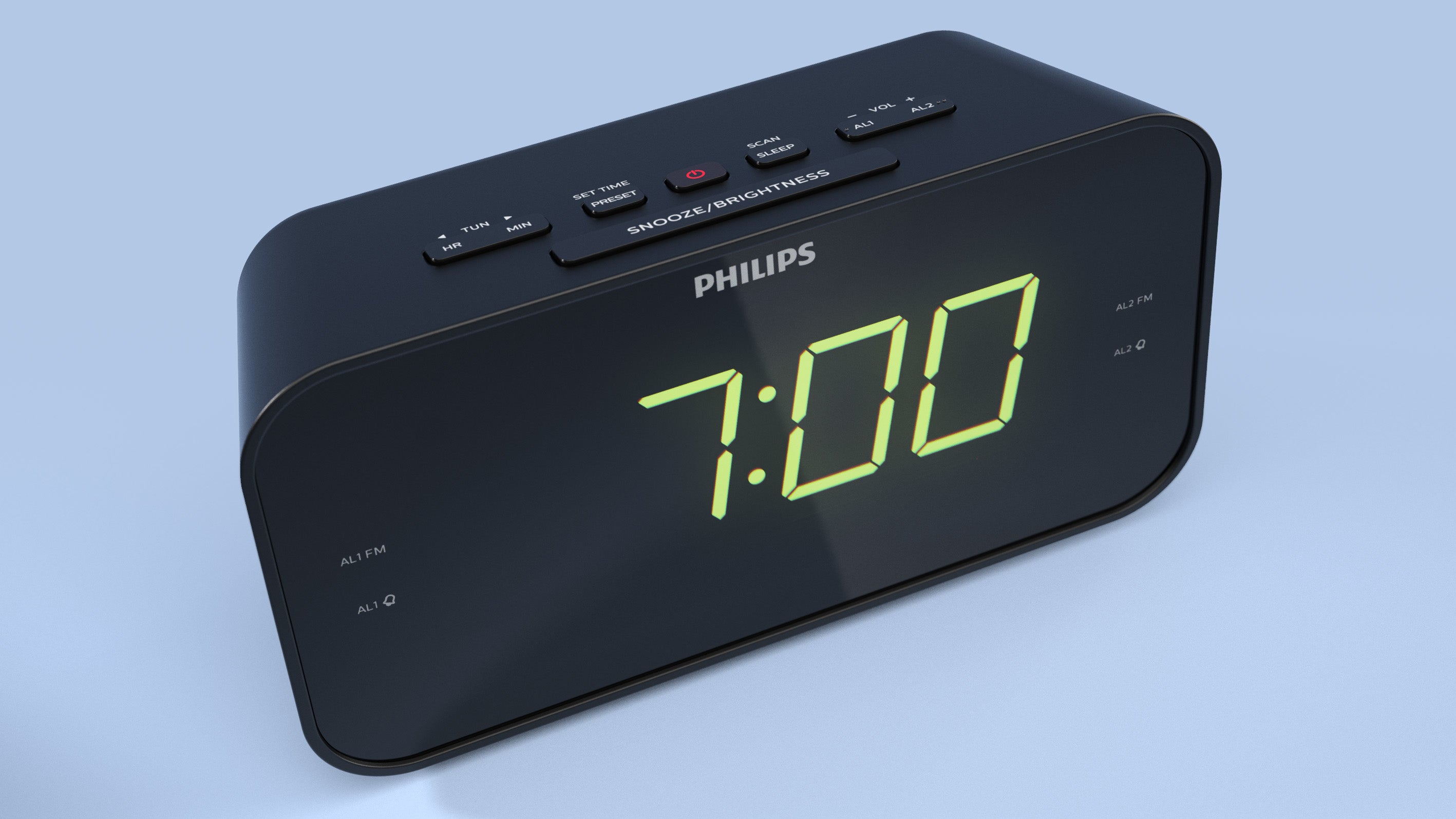 Philips TAR3306/12 UKW-Radiowecker 2 Weckzeiten