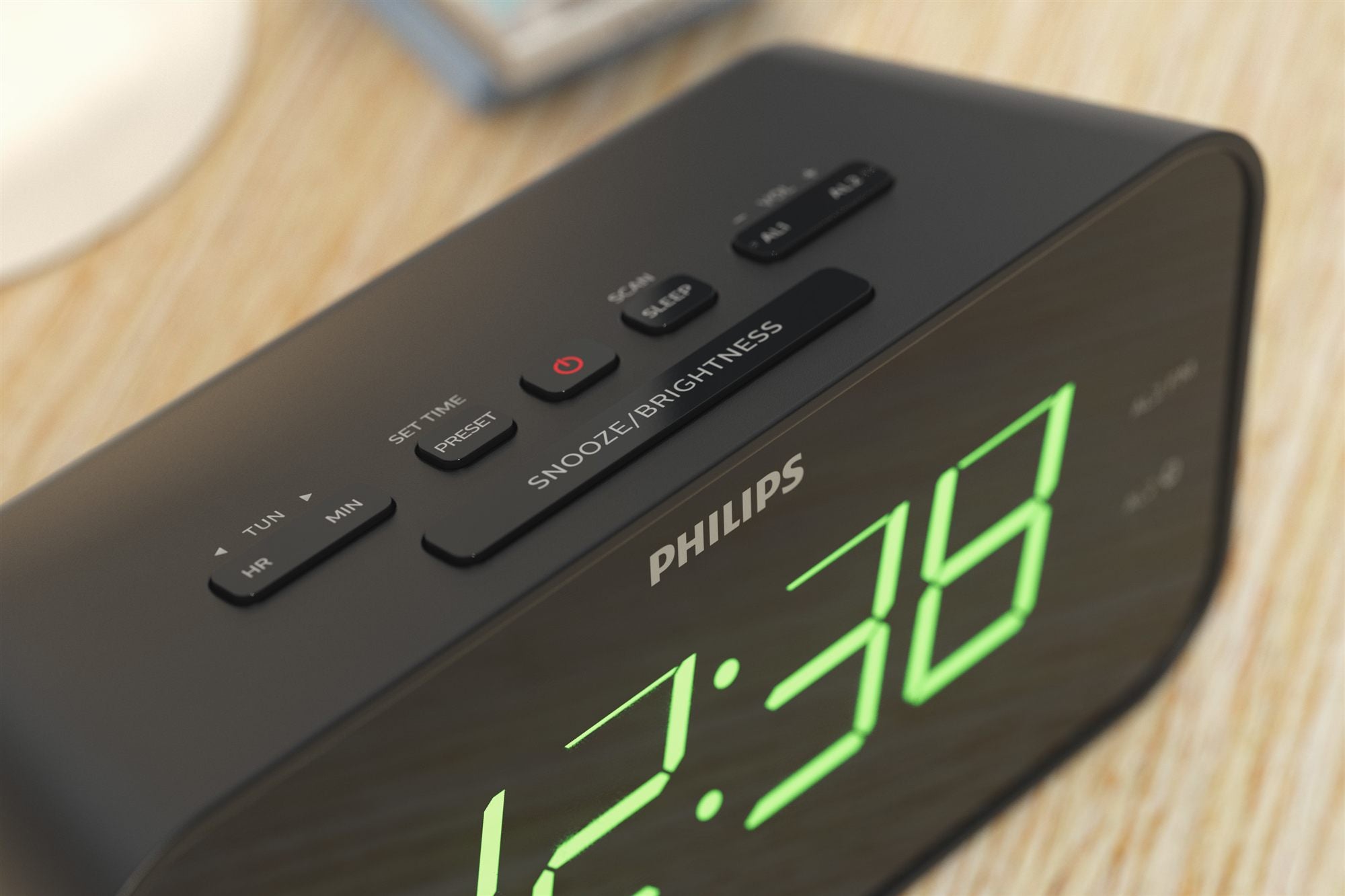 Philips TAR3306/12 UKW-Radiowecker 2 Weckzeiten