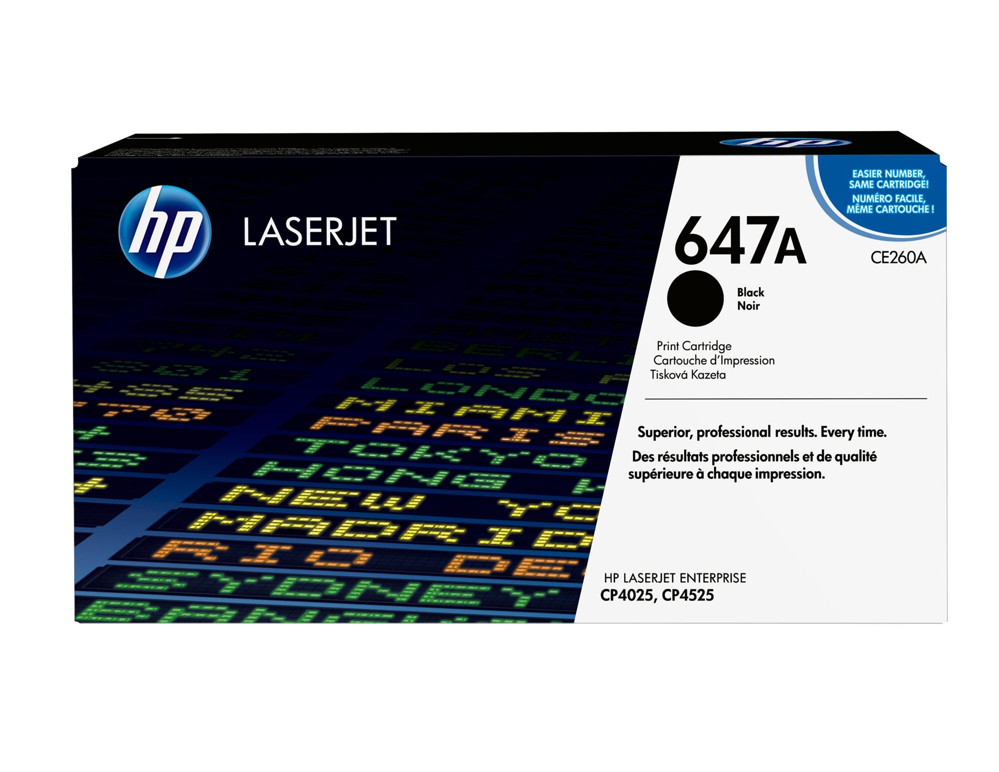HP 647A original Color LaserJet Toner cartridge CE260A black standard capacity 8.500 pages 1-pack
