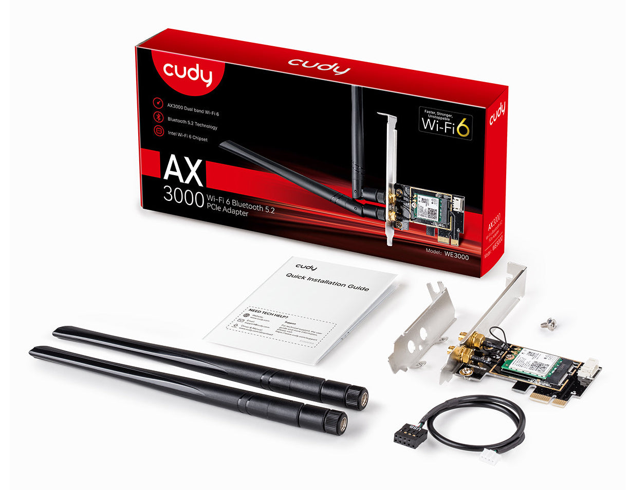 Cudy WE3000 carte réseau Interne WLAN / Bluetooth 2402 Mbit/s
