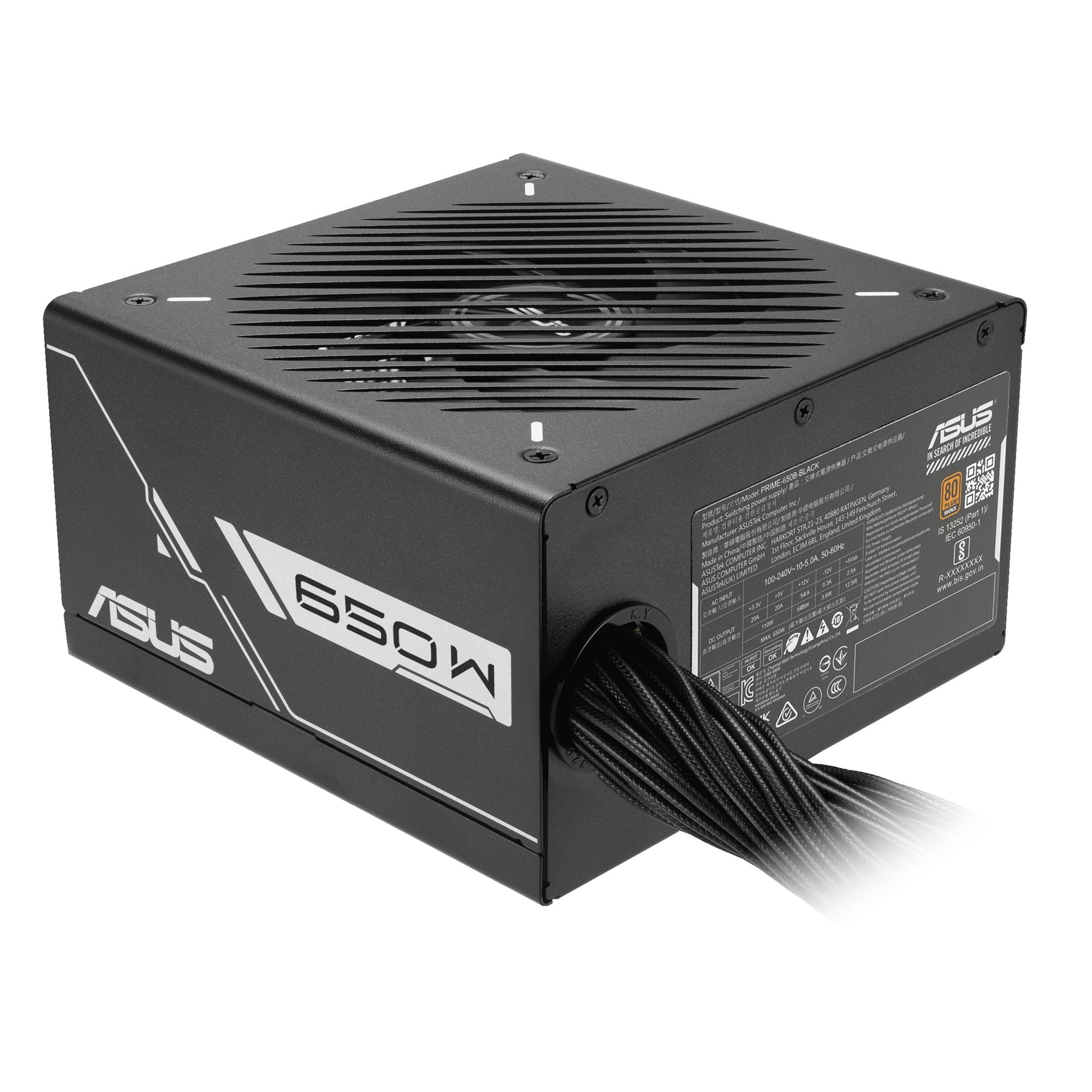 ASUS Prime 650W Bronze Black PSU