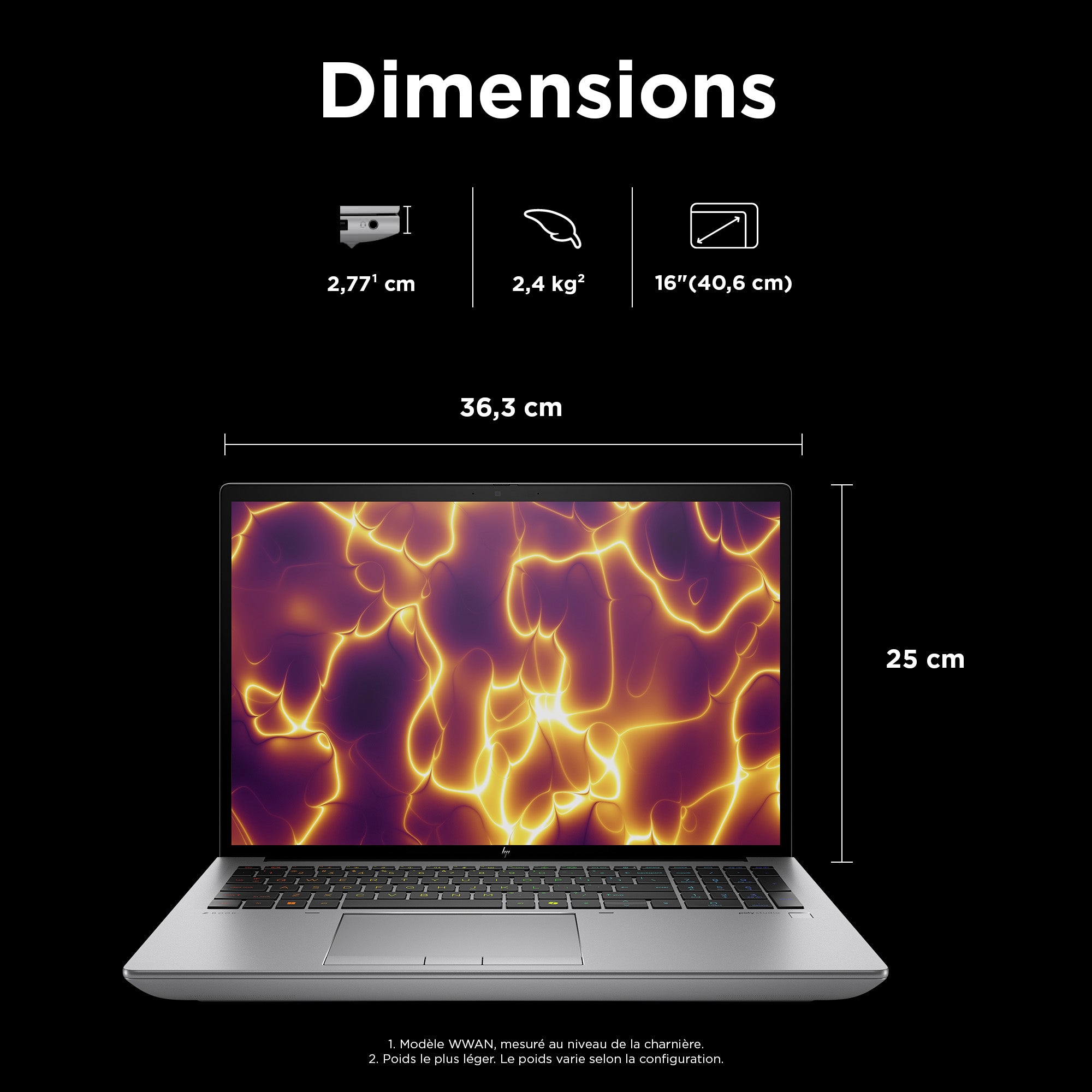 HP Mobile Workstation Fury 16 G11 Intel Core i9-14900HX 16inch WUXGA 64GB 2TB SSD RTX 4000 Ada 12GB W11P 3/3/0