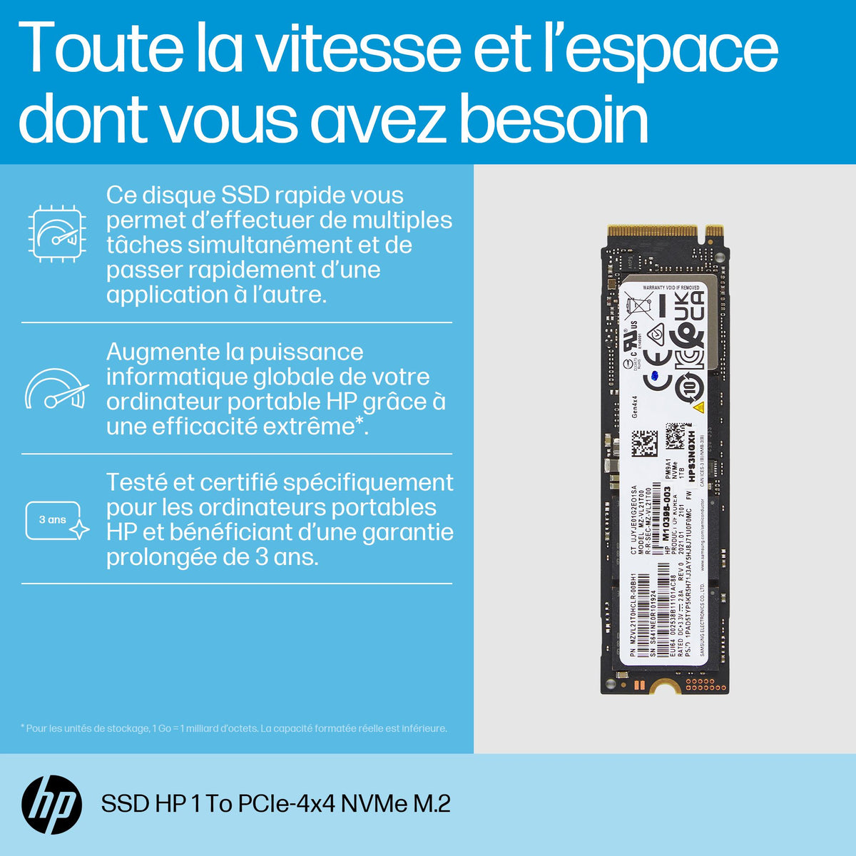 HP 1To PCIe NVMe M.2 SSD